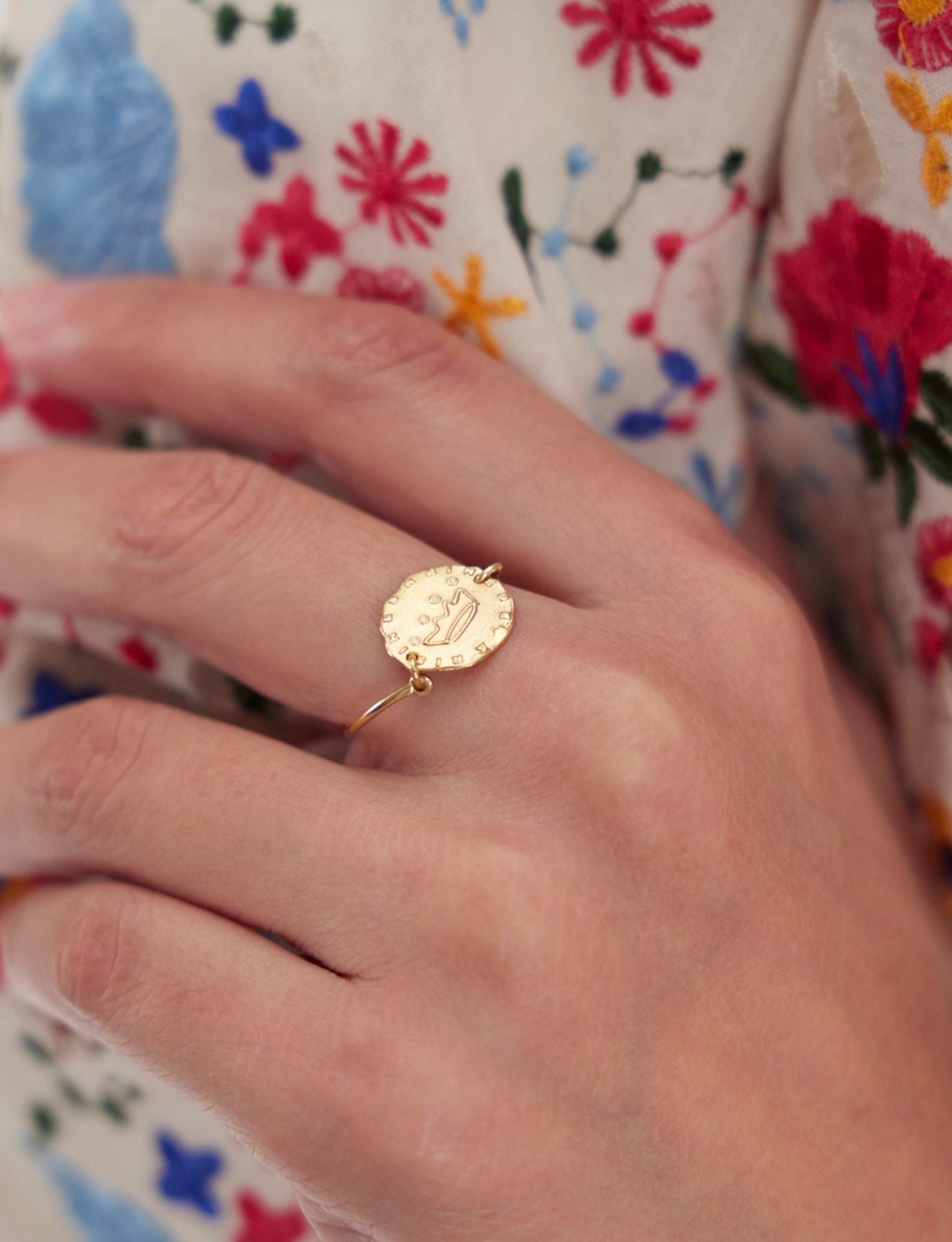 Ring Lutetia Krone vergoldet