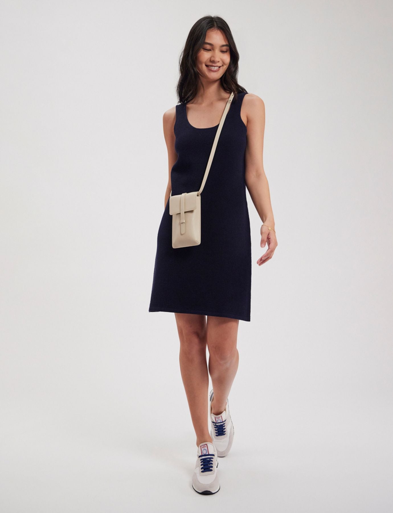 Bolso Smartphone Léonore cuero arena