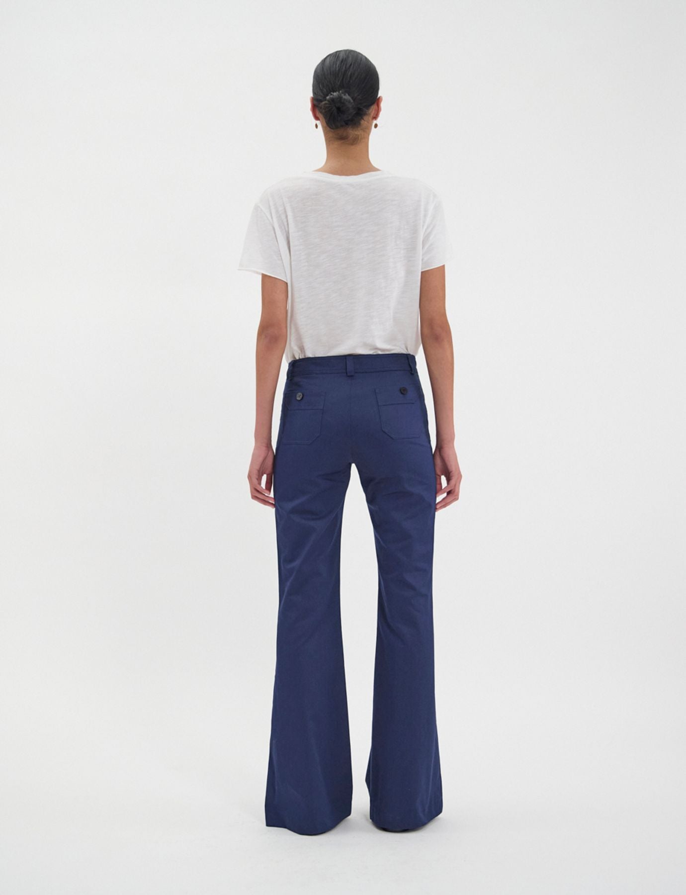 Pantalon Charlotte en coton bleu marine