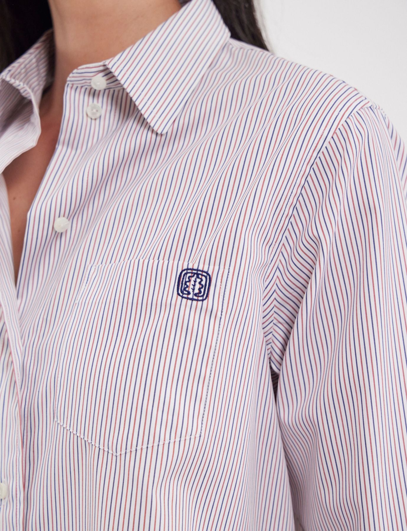 Chemise Maureen bleu-blanc-rouge