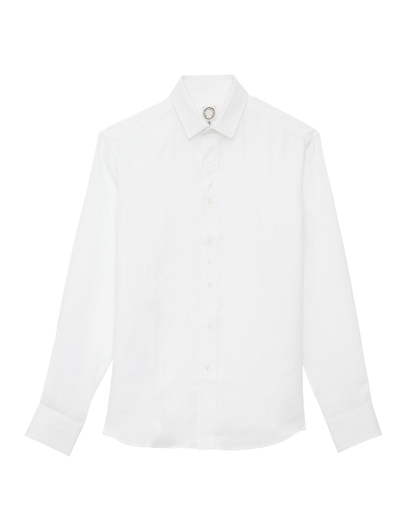 Camisa Olivier de lino blanco para hombre