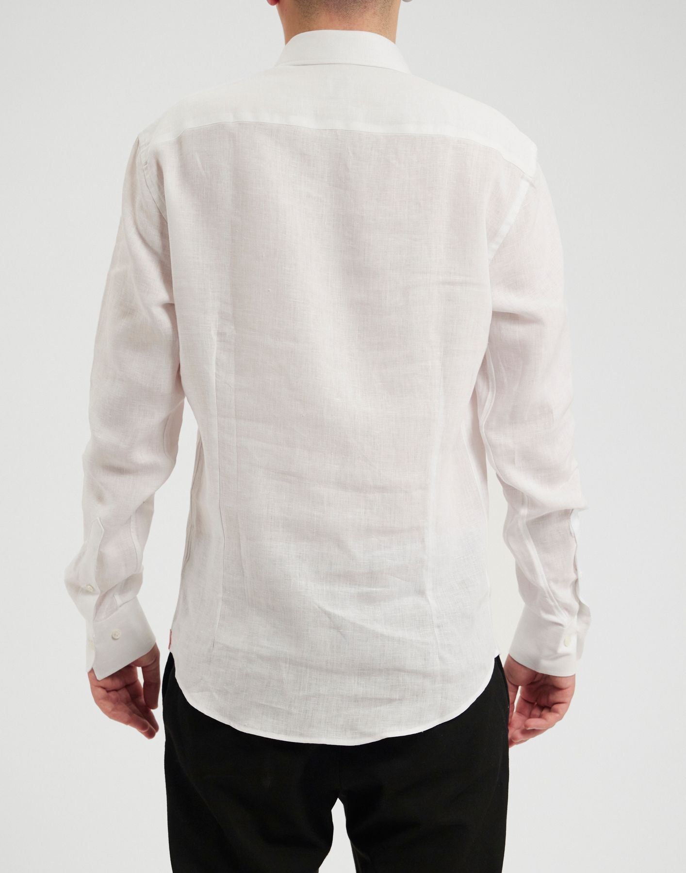 Camisa Olivier de lino blanco para hombre