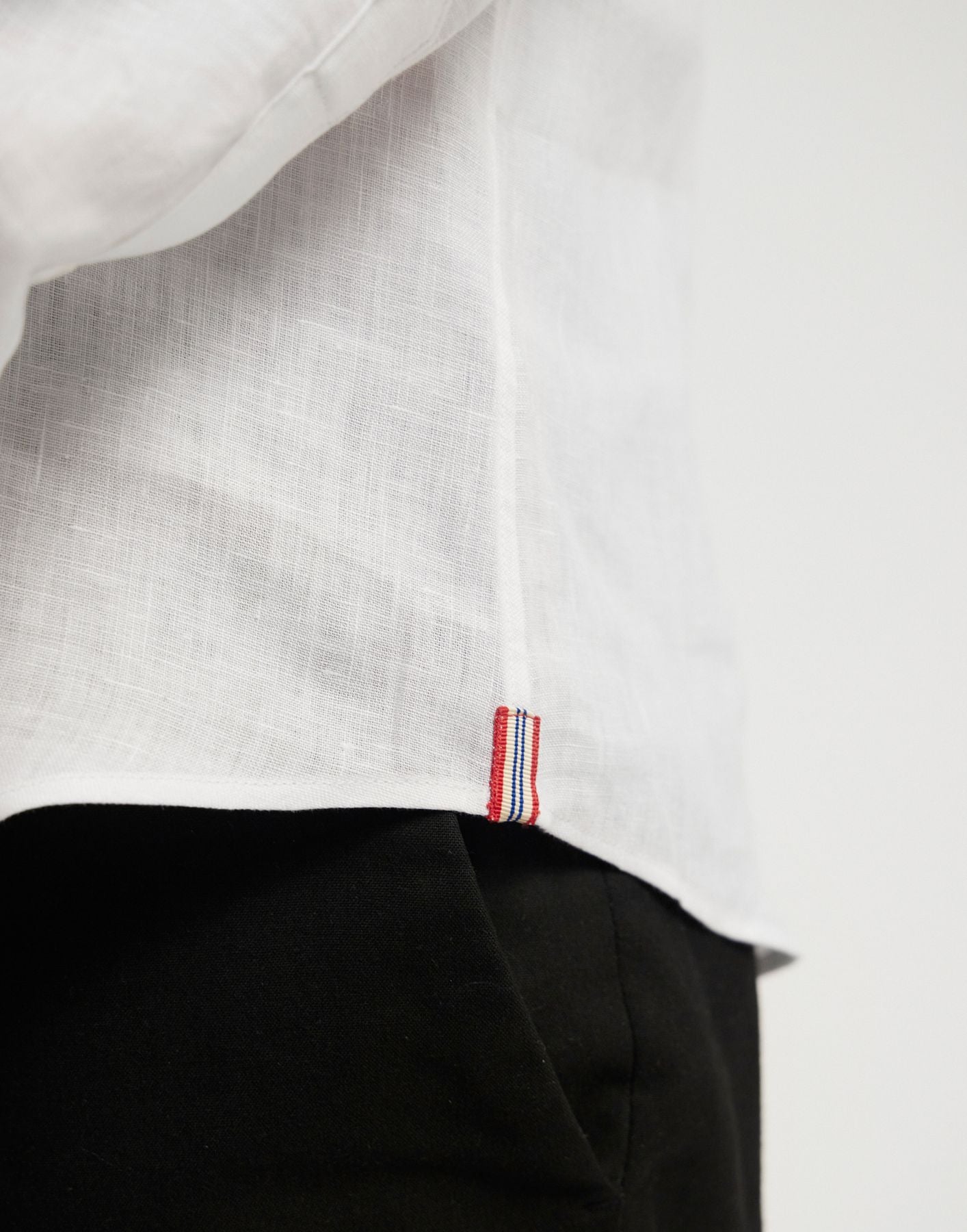 Camisa Olivier de lino blanco para hombre