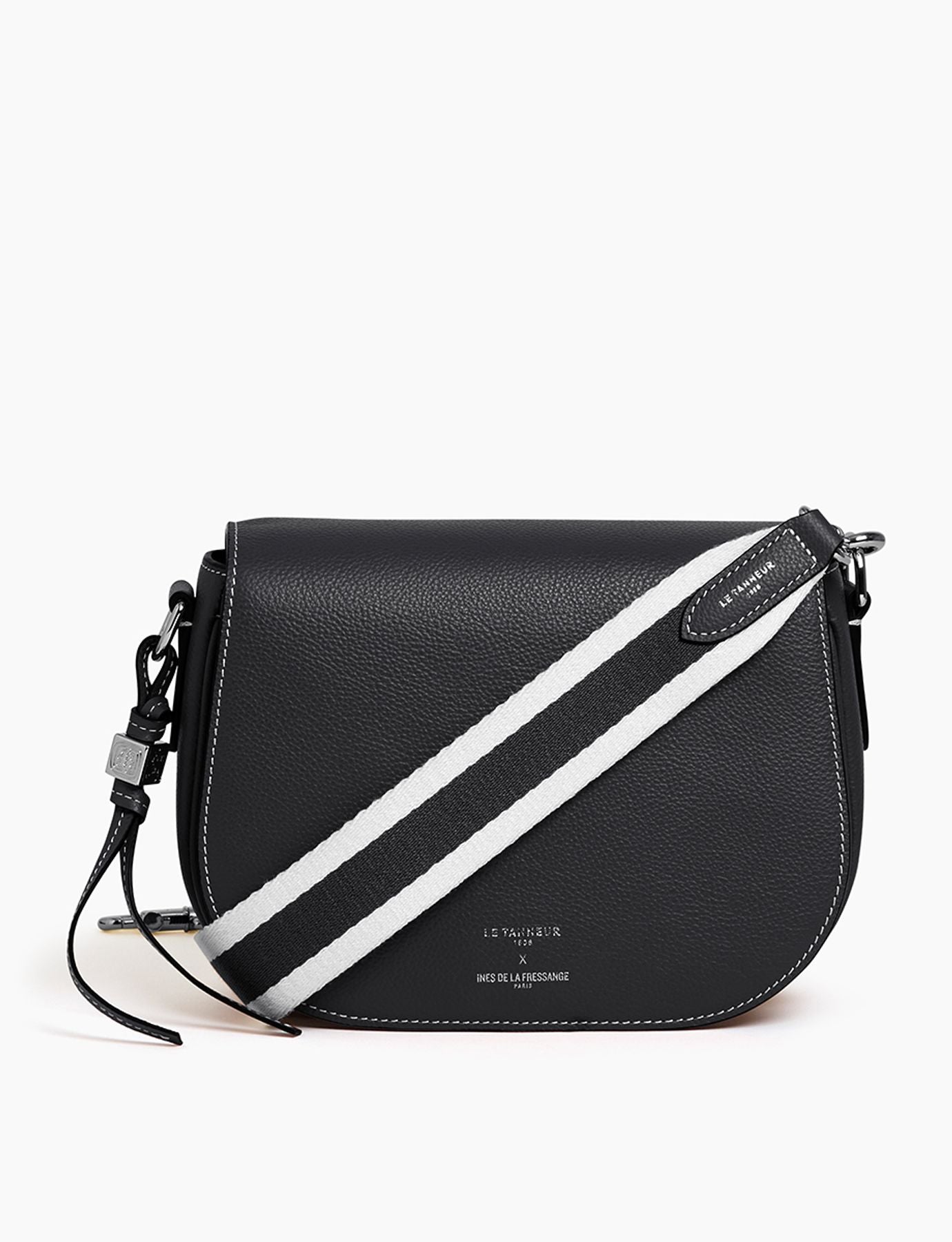 Petit sac à bandoulière noir Ines x Le Tanneur