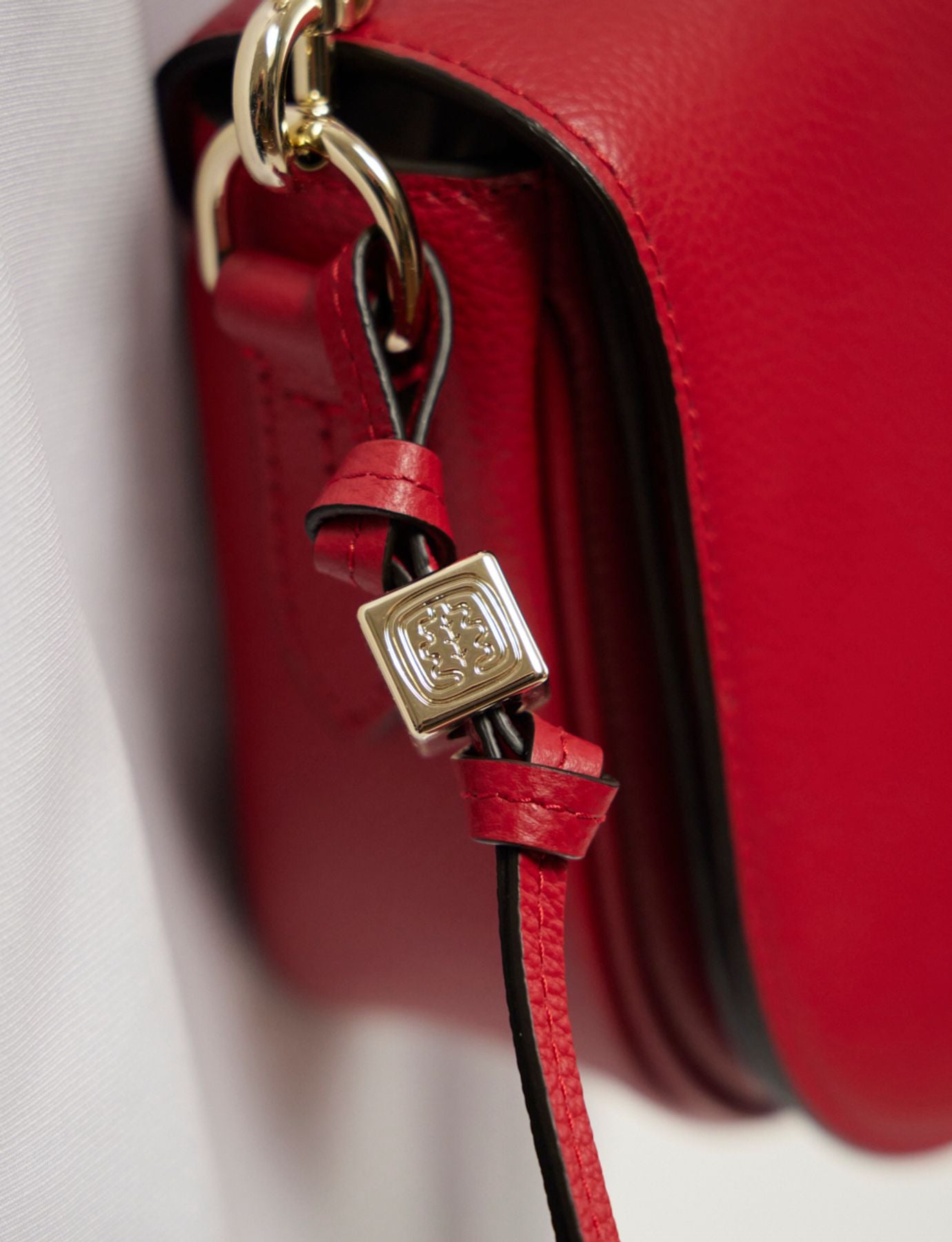 Petit sac à bandoulière rouge Ines x Le Tanneur
