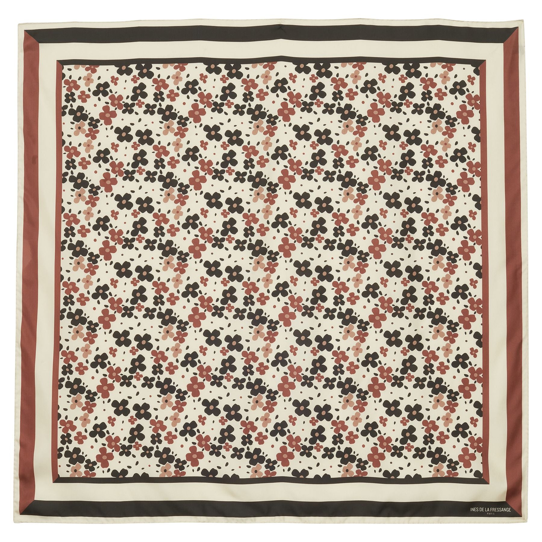 Lewis-Seidenschal, Blumenmuster Variation von Brauntönen