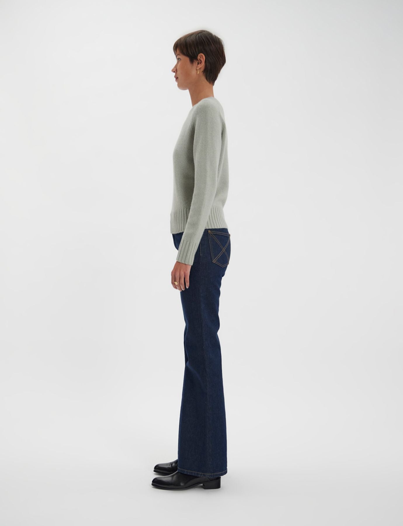Maglia Arthur in lana e cashmere verde mandorla