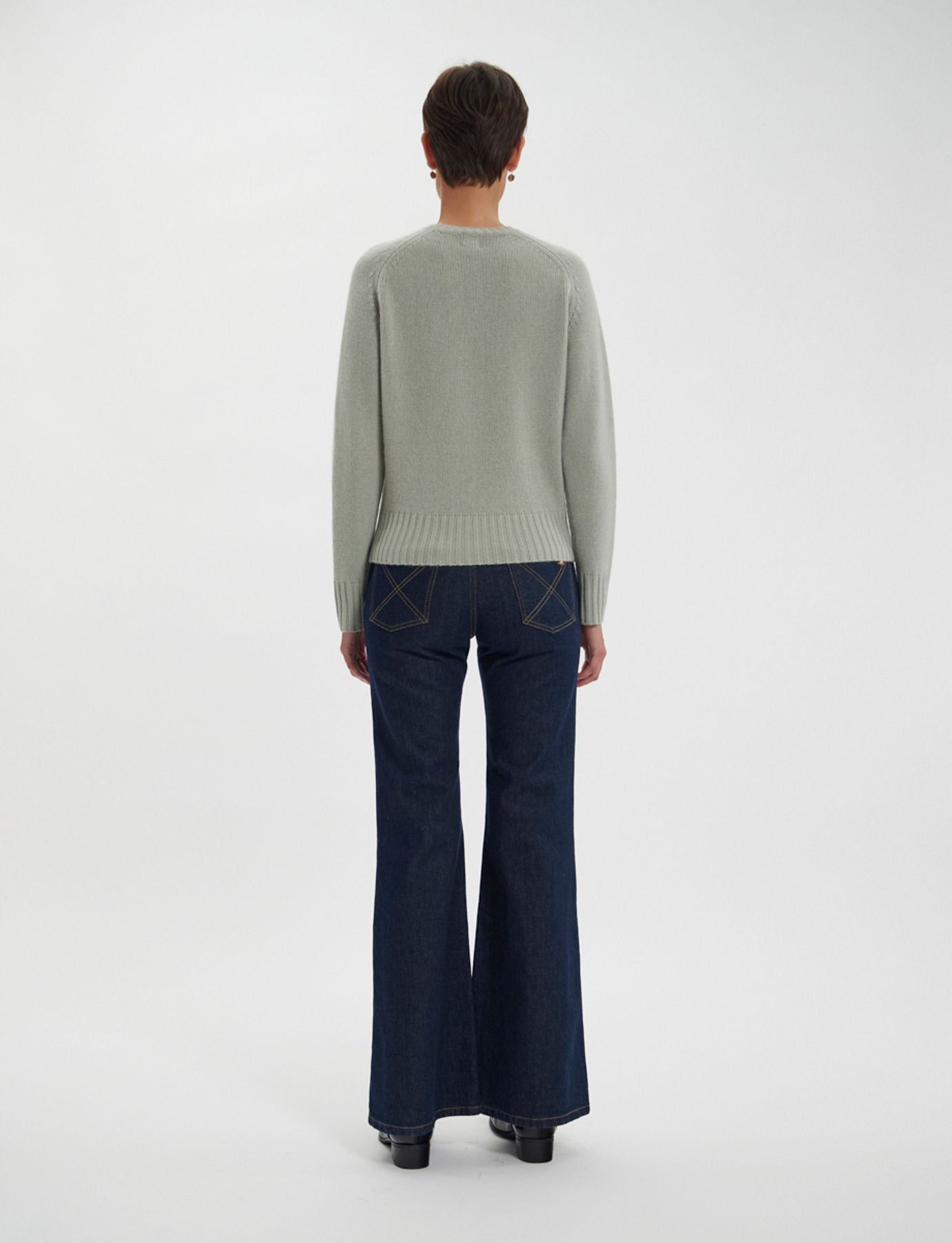 Maglia Arthur in lana e cashmere verde mandorla