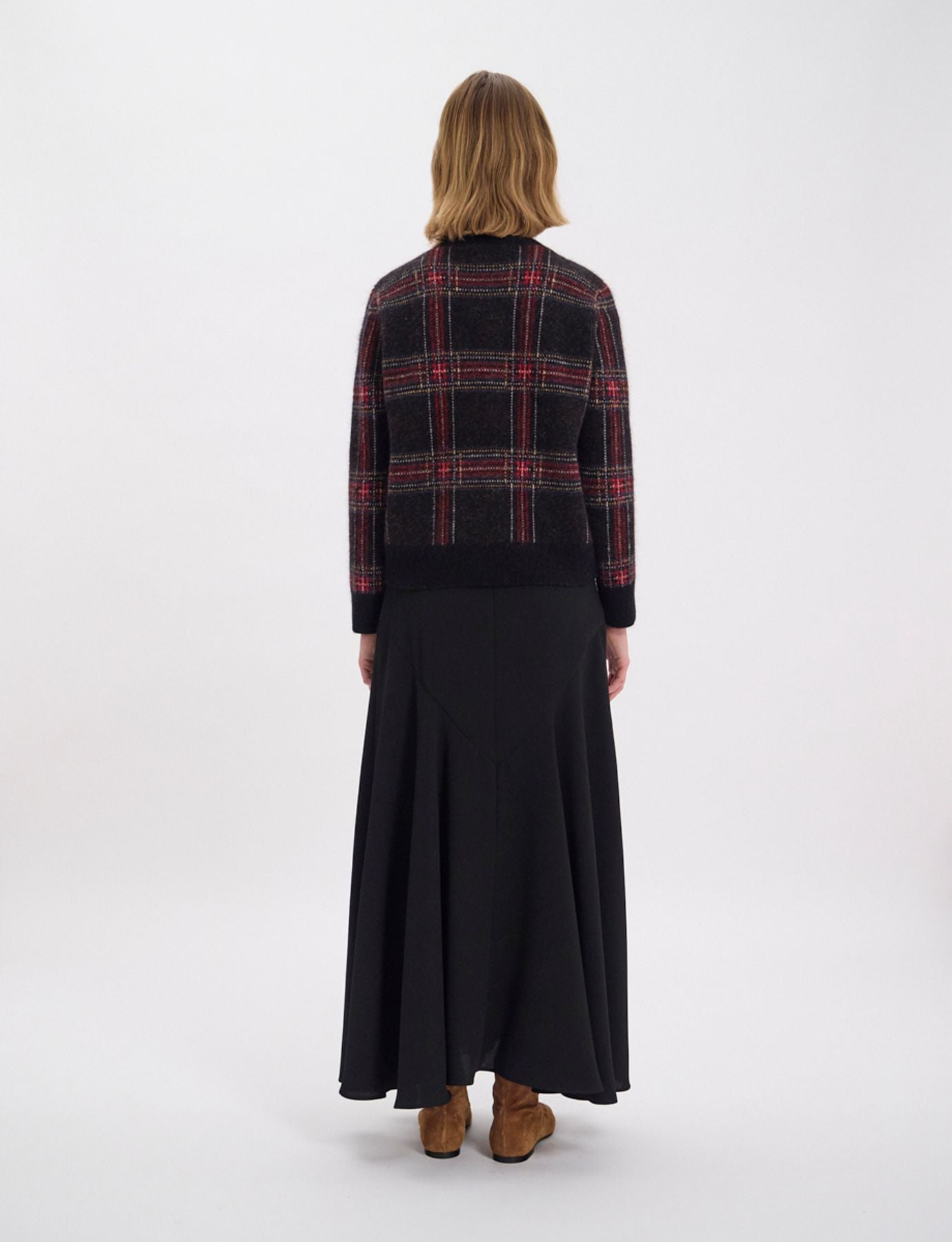 Jersey jacquard negro Ulysse