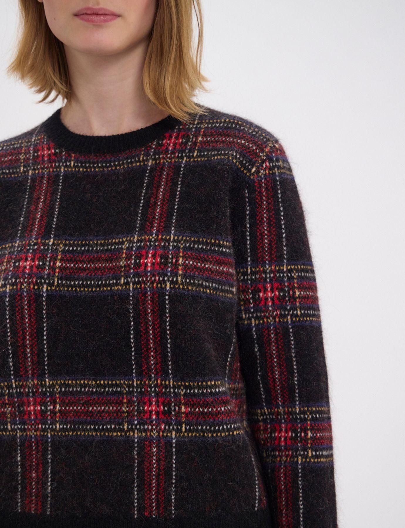 Jersey jacquard negro Ulysse