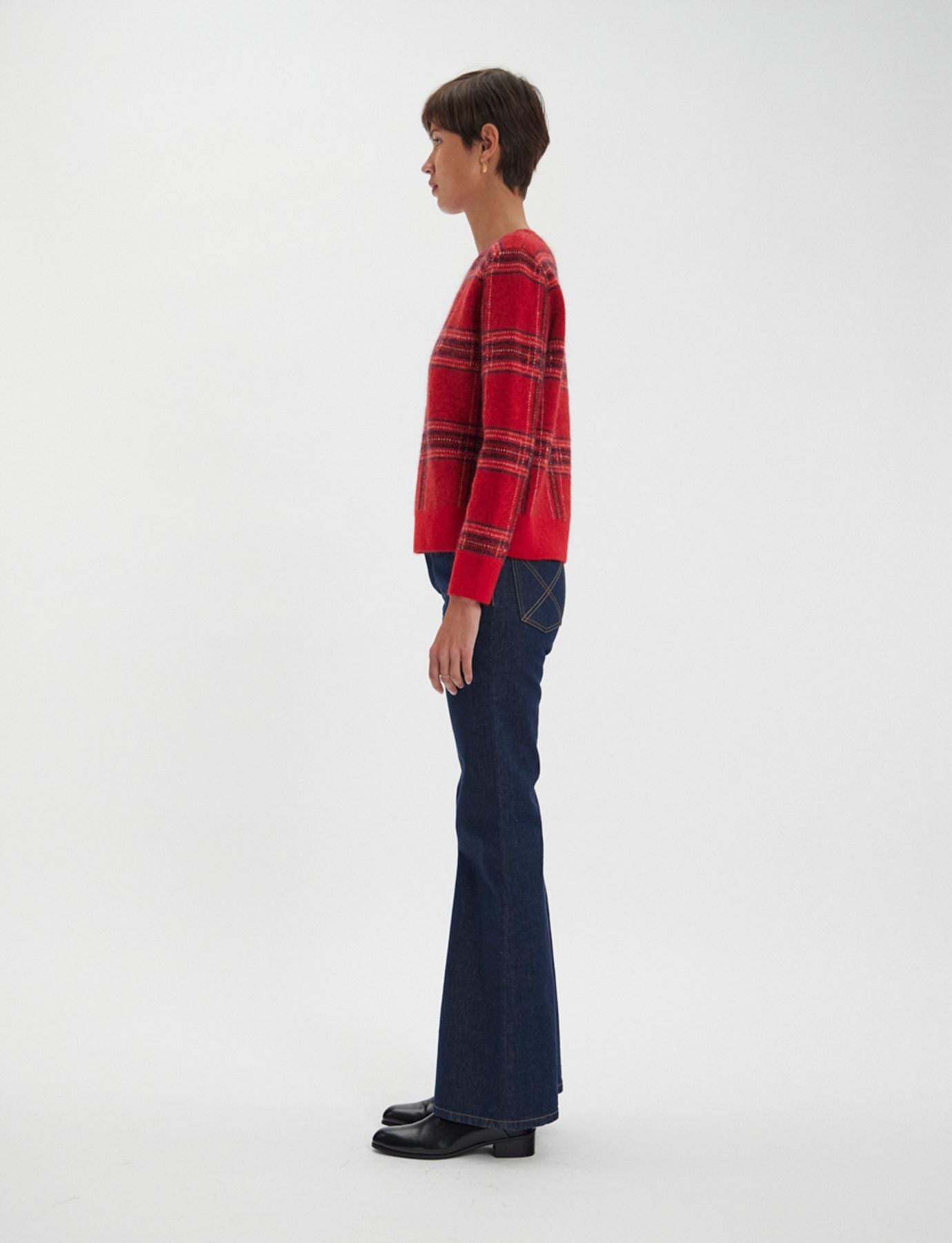 Ulysse red jacquard jumper