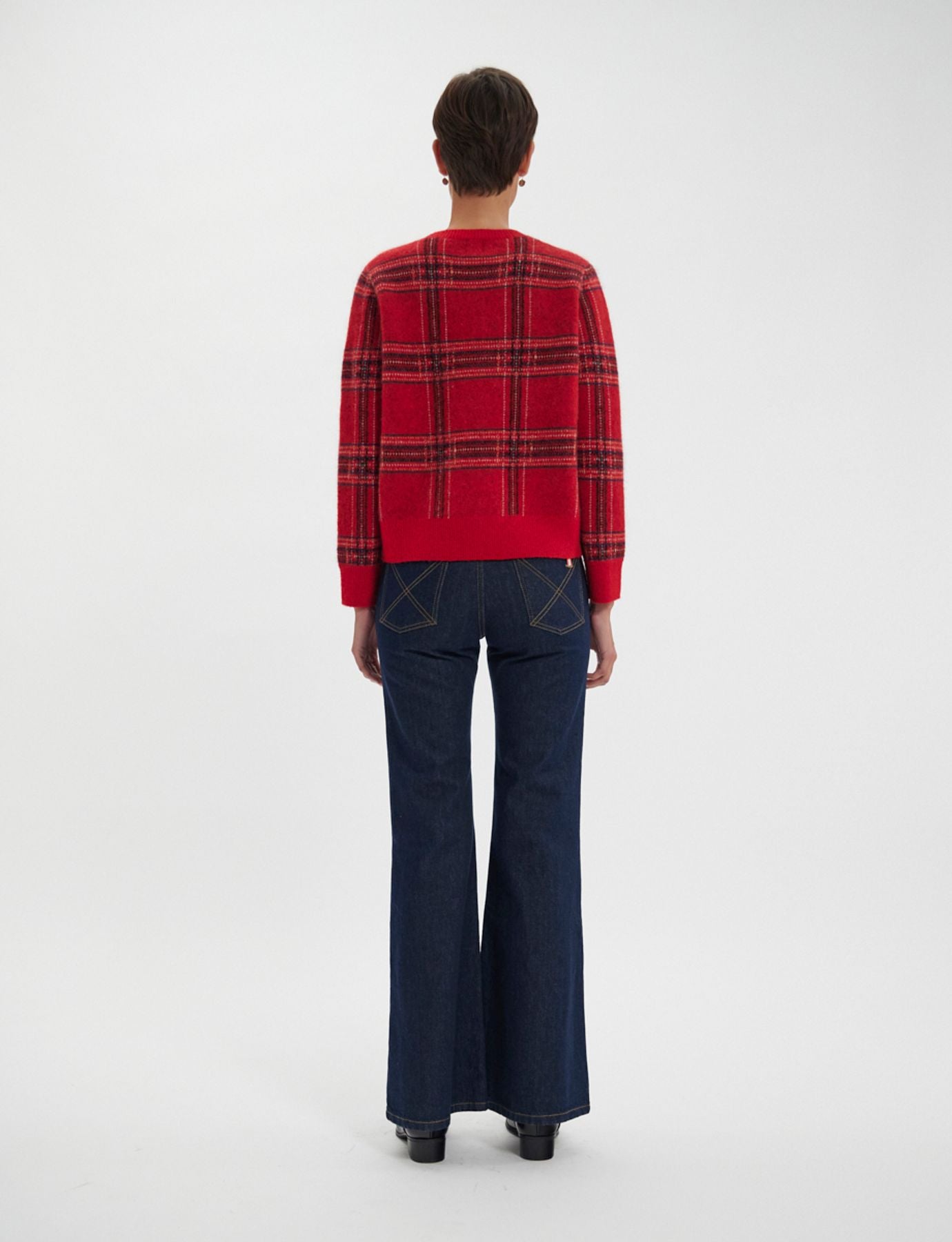 Ulysse red jacquard jumper