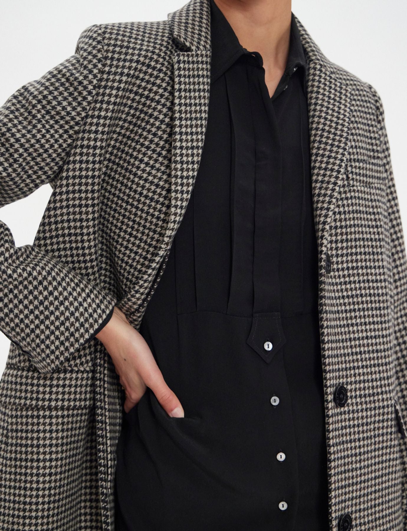 Franck houndstooth wool coat