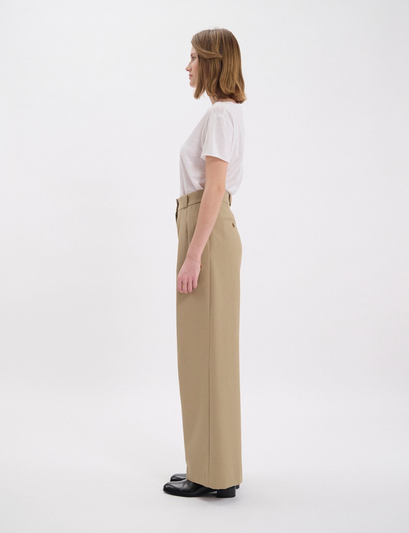 Pantalones beige Marlène