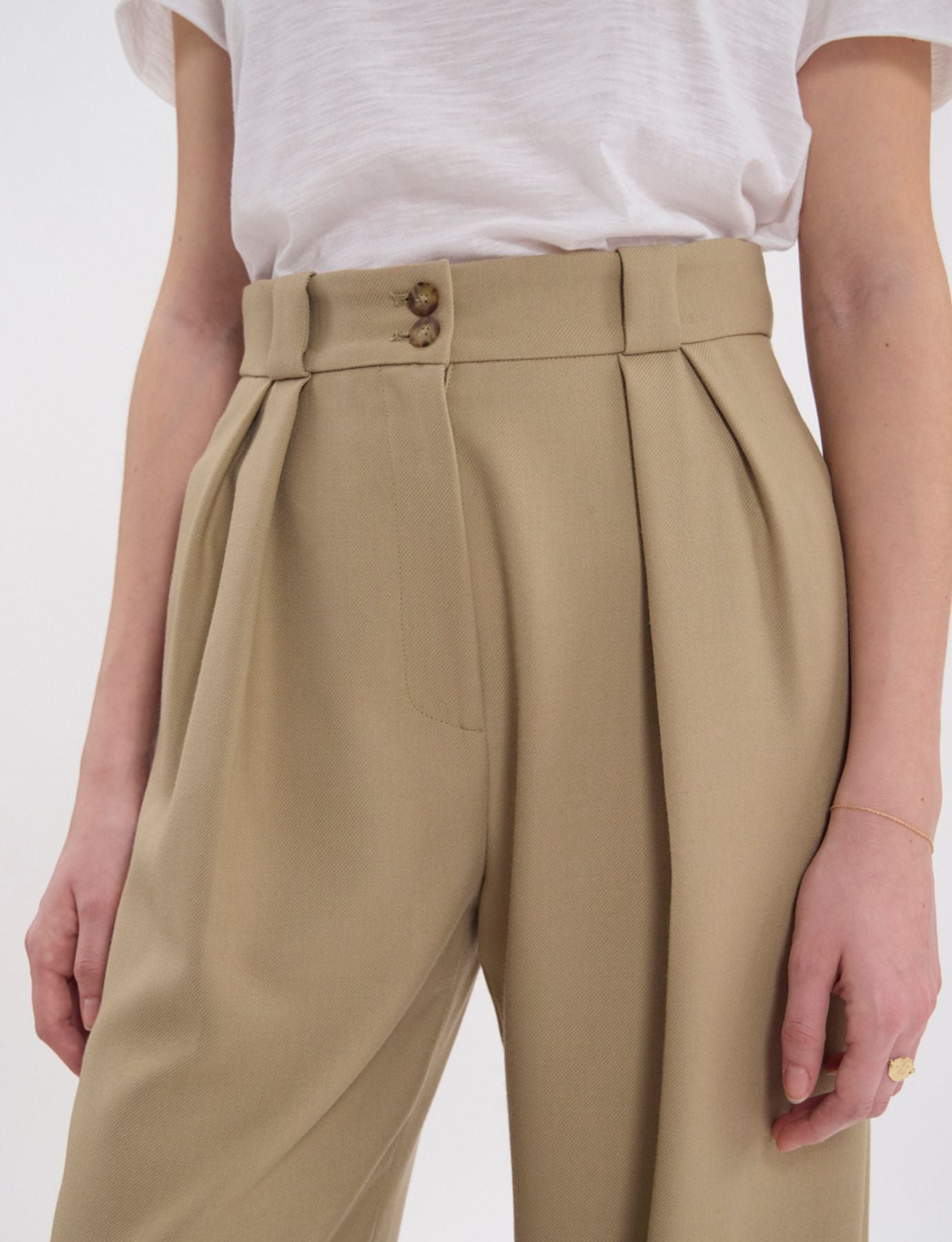 Pantalones beige Marlène