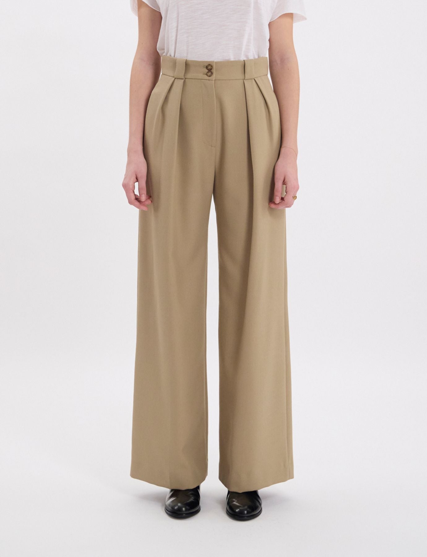 Pantalones beige Marlène
