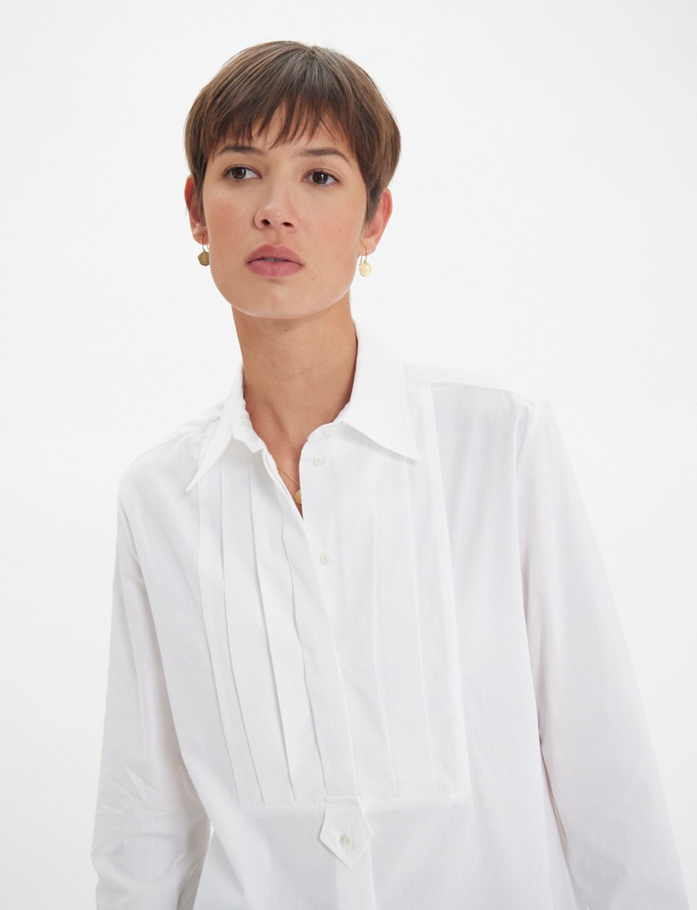 Camicia Clara in cotone bianco