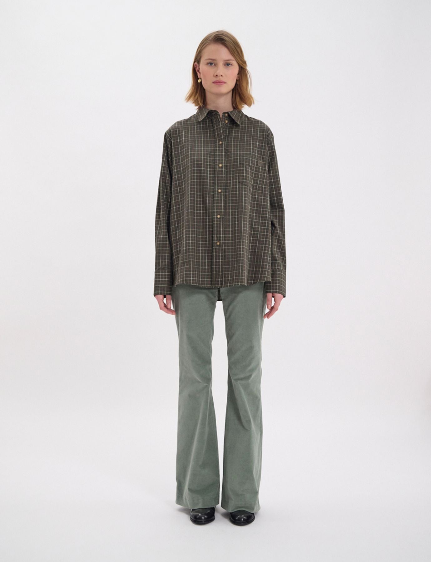 maureen-khaki-cotton-check-shirt