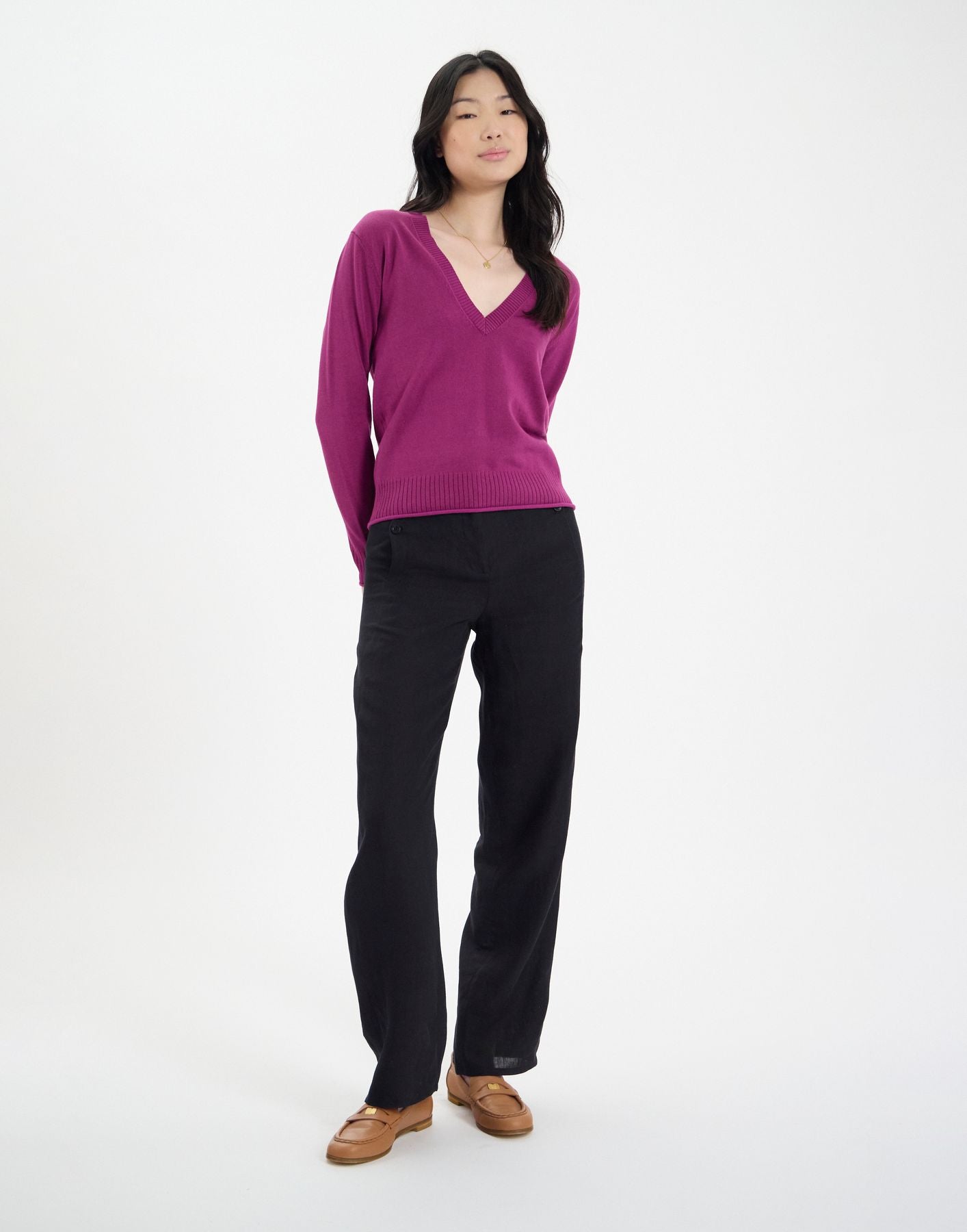 Pull Morcant en coton violet