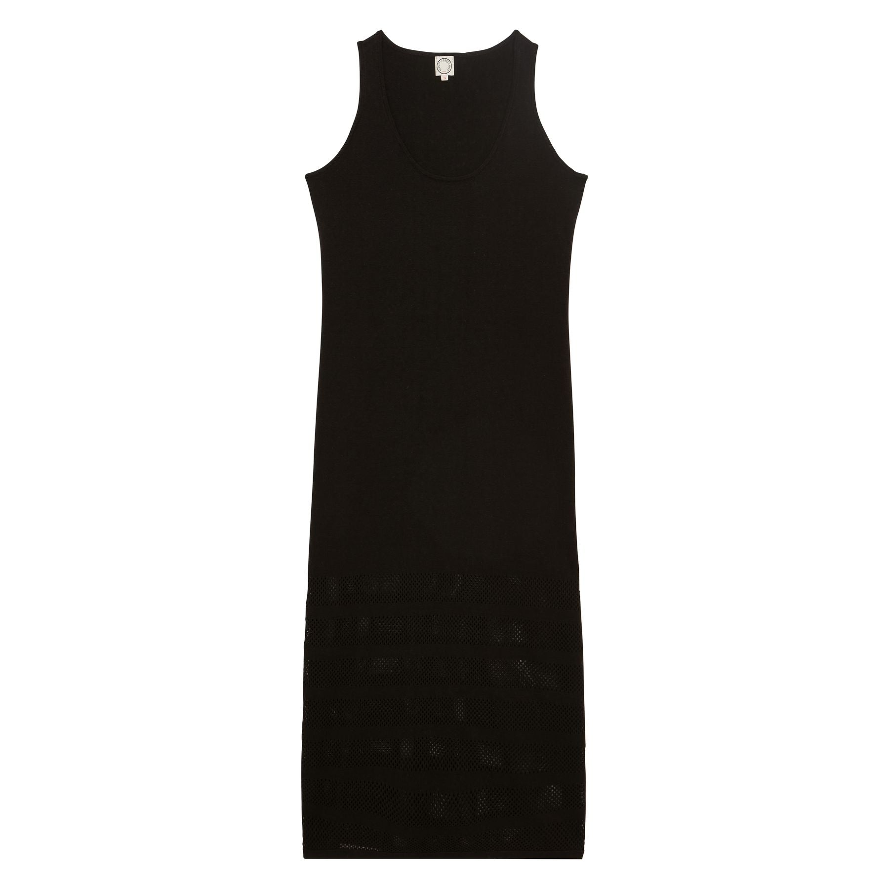 Robe Casilda en lin noire à rayures
