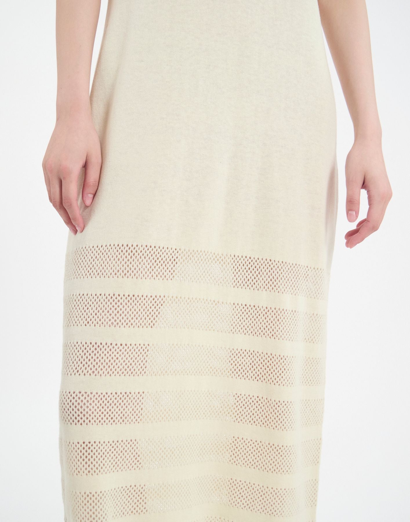 Vestido Casilda de lino crudo con rayas