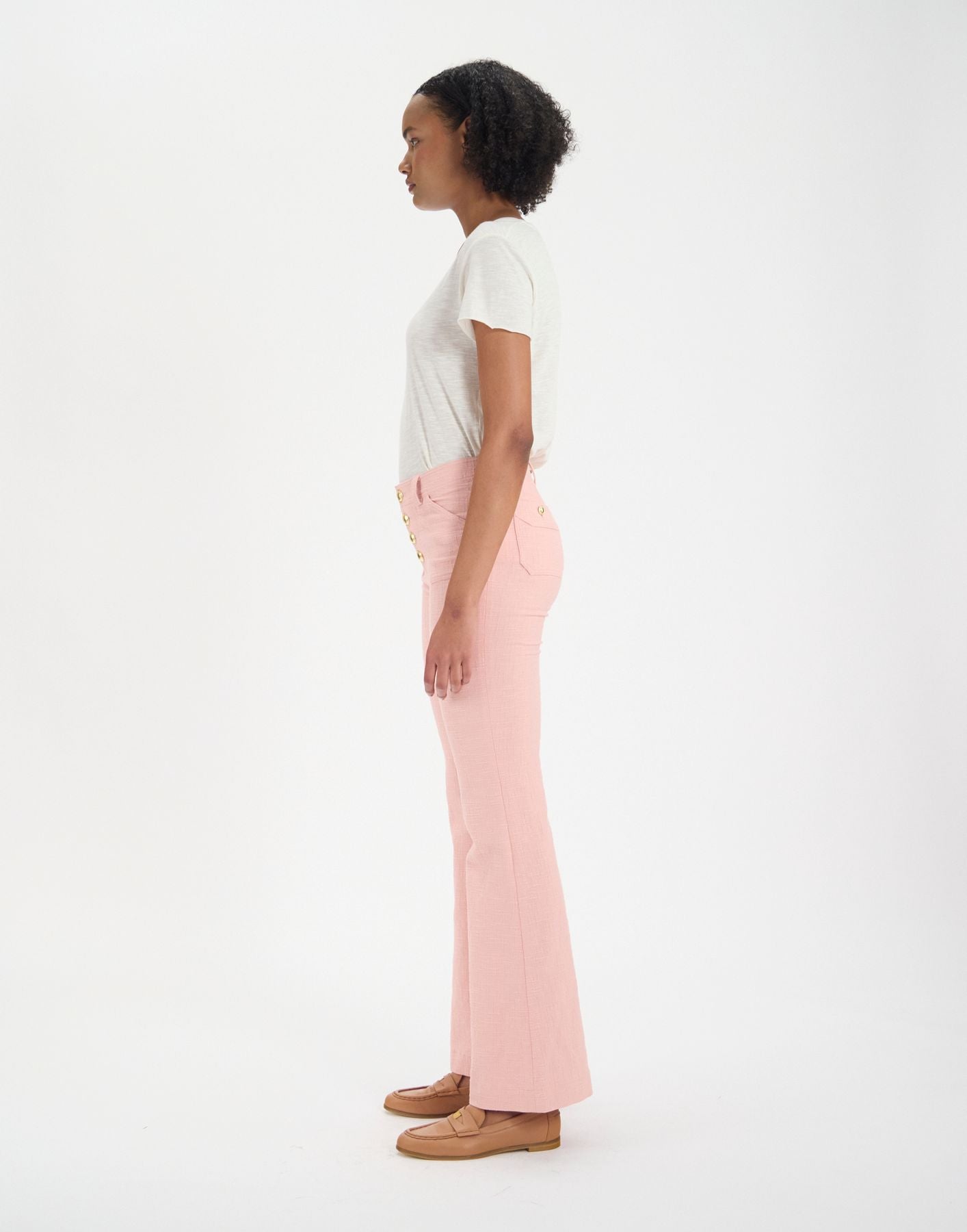 Charlotte pink cotton trousers
