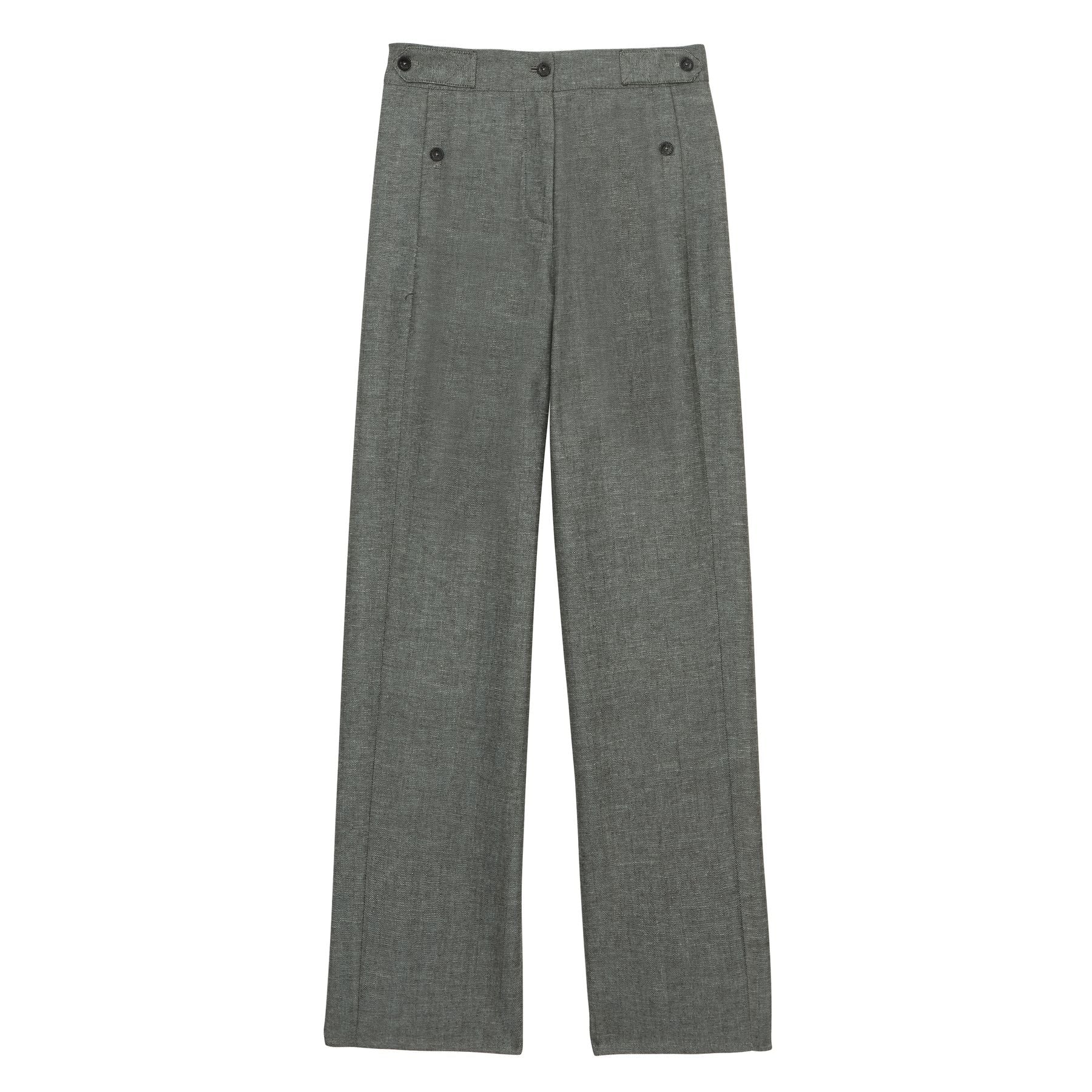 pantalon-a-pinces-piotr-lin-melange-gris