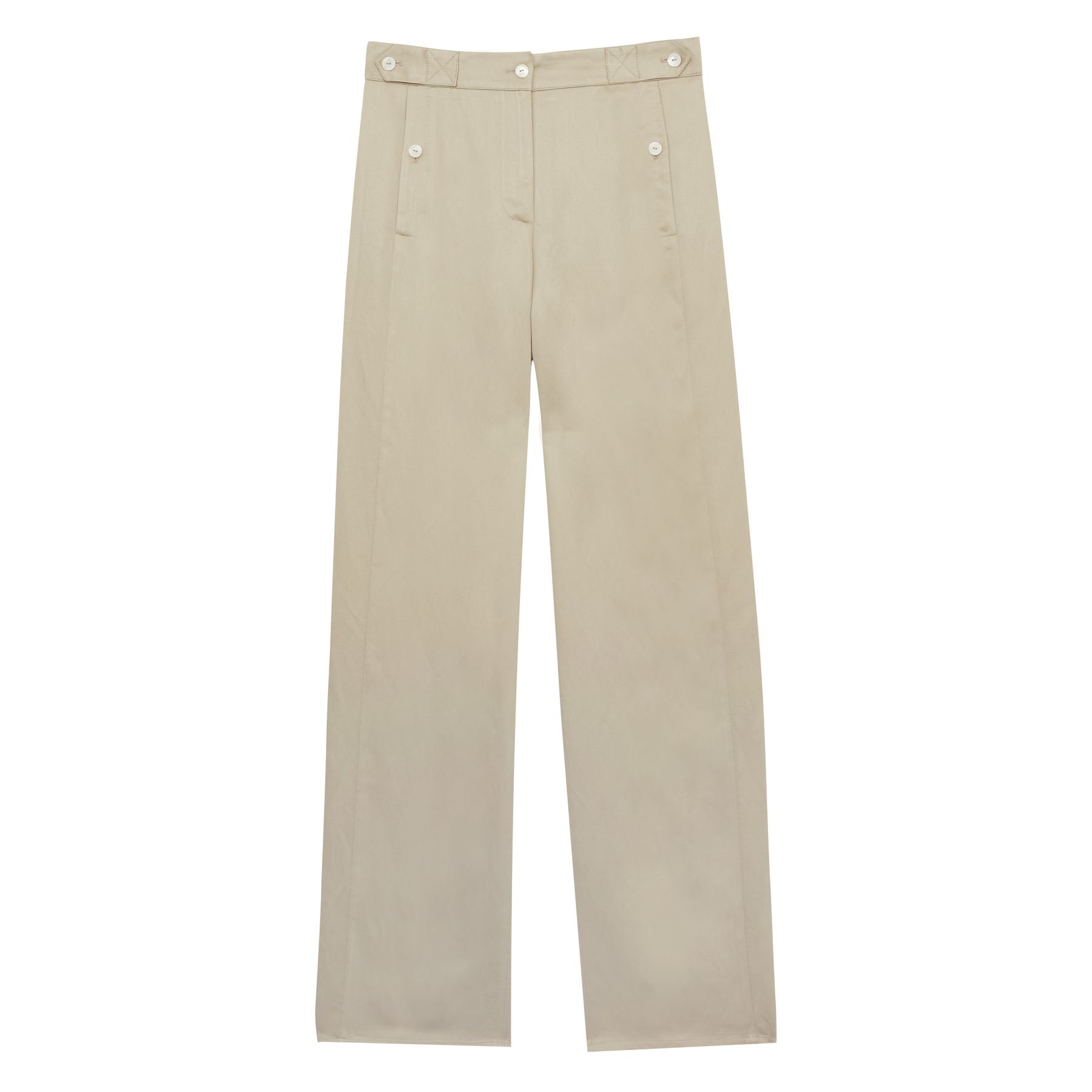 Pantalon à pinces Piotr en lin mélangé doré