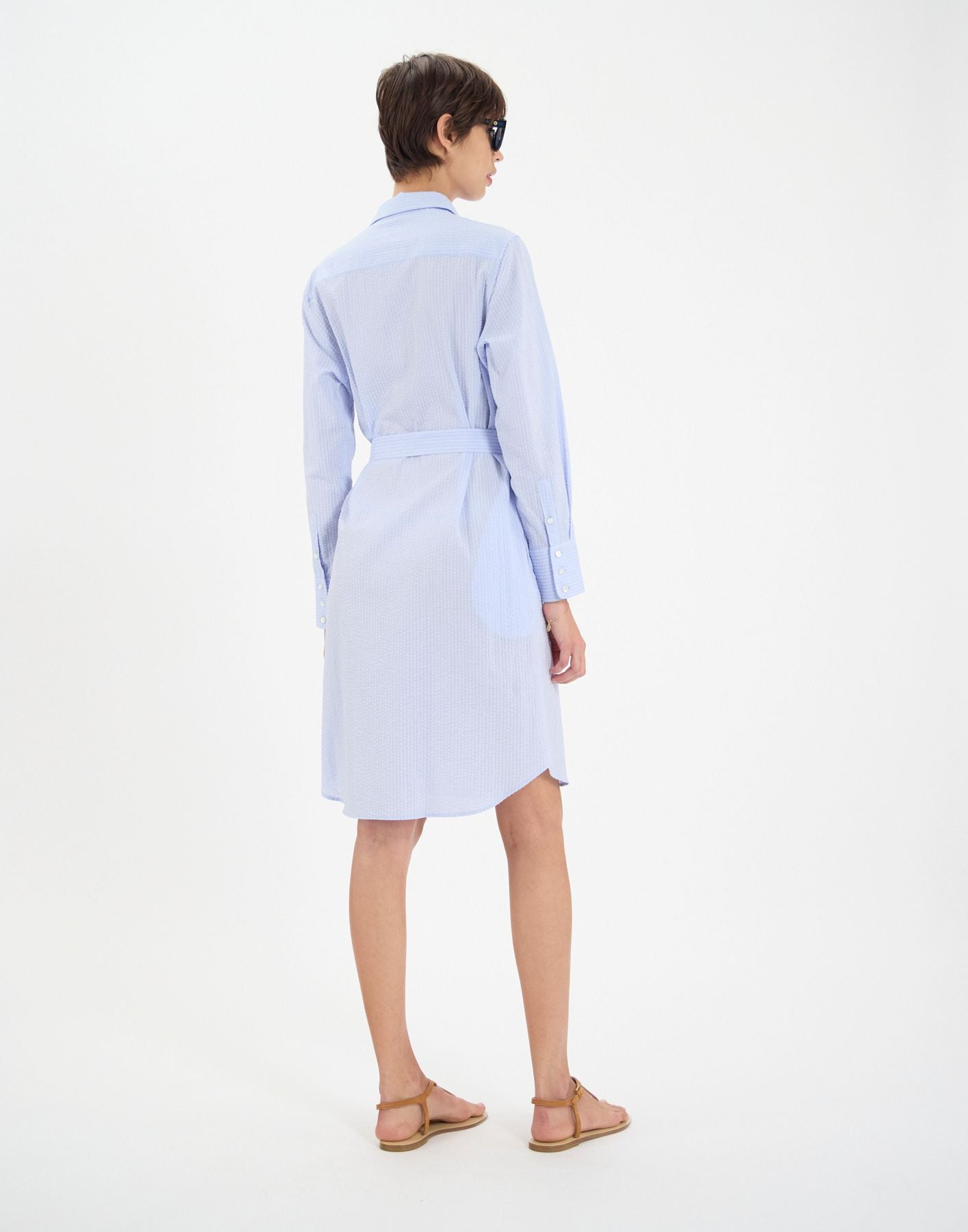 Robe Amour en coton bleu clair