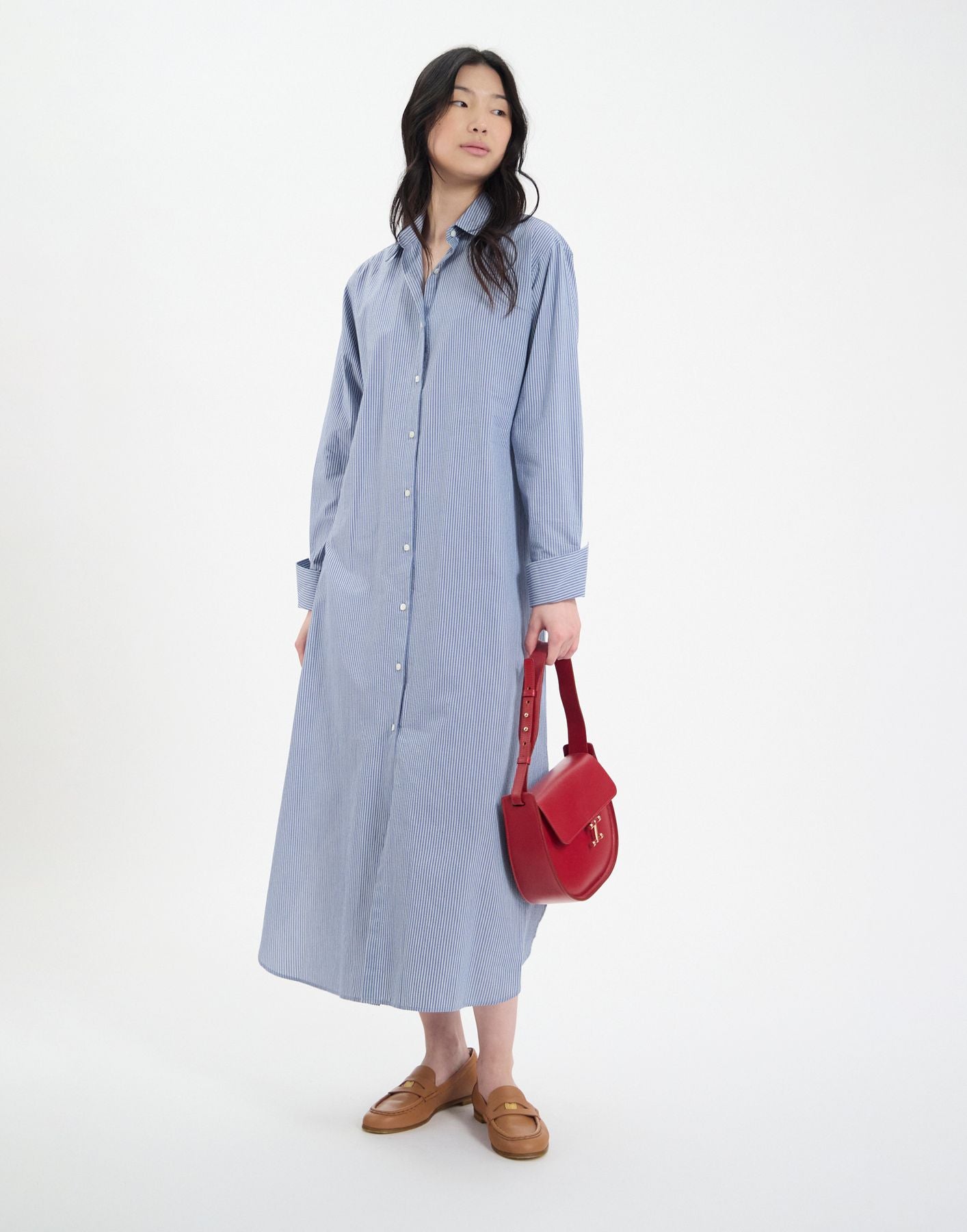 robe-douglas-en-coton-bleue-a-fines-rayures