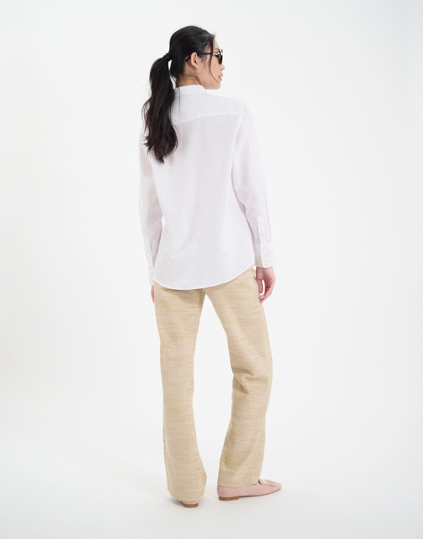 Maureen Shirt aus weißem Halbleinen