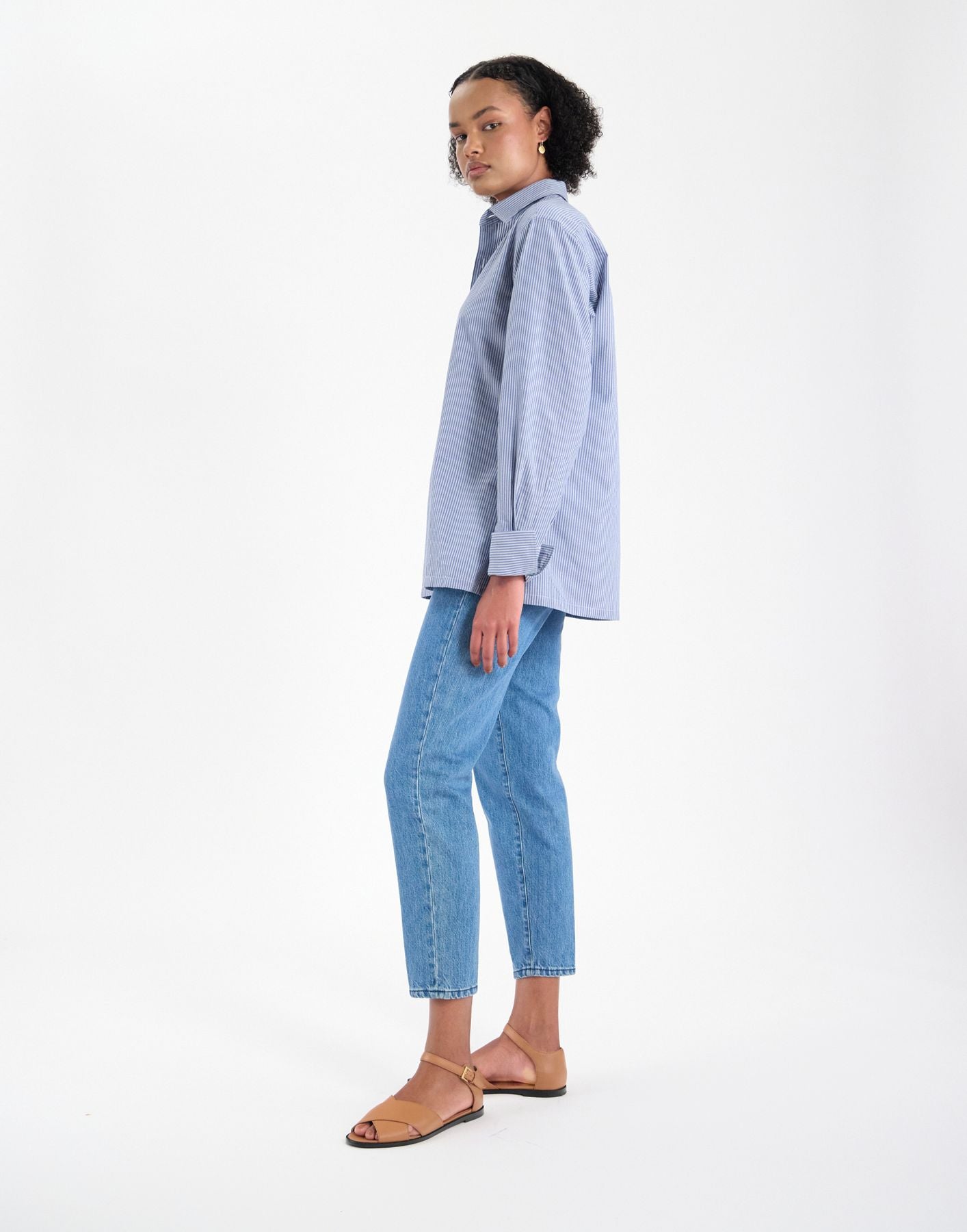 Blaues Nova-Hemd aus Baumwolle