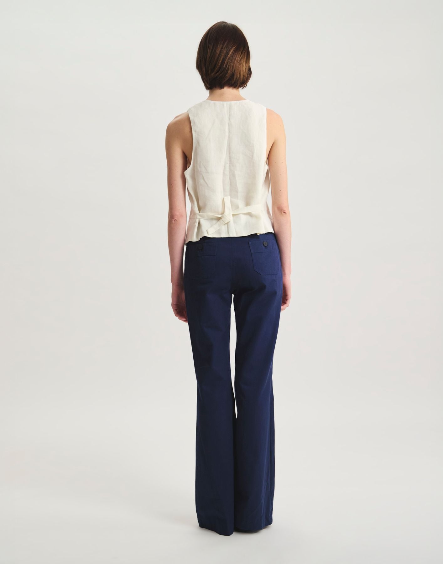 Robinson waistcoat in white linen