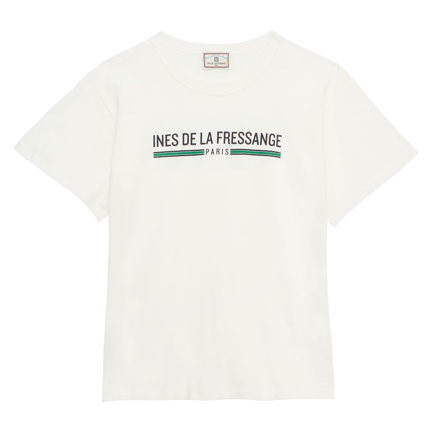 Maxence top blanco de algodón orgánico estampado rojo