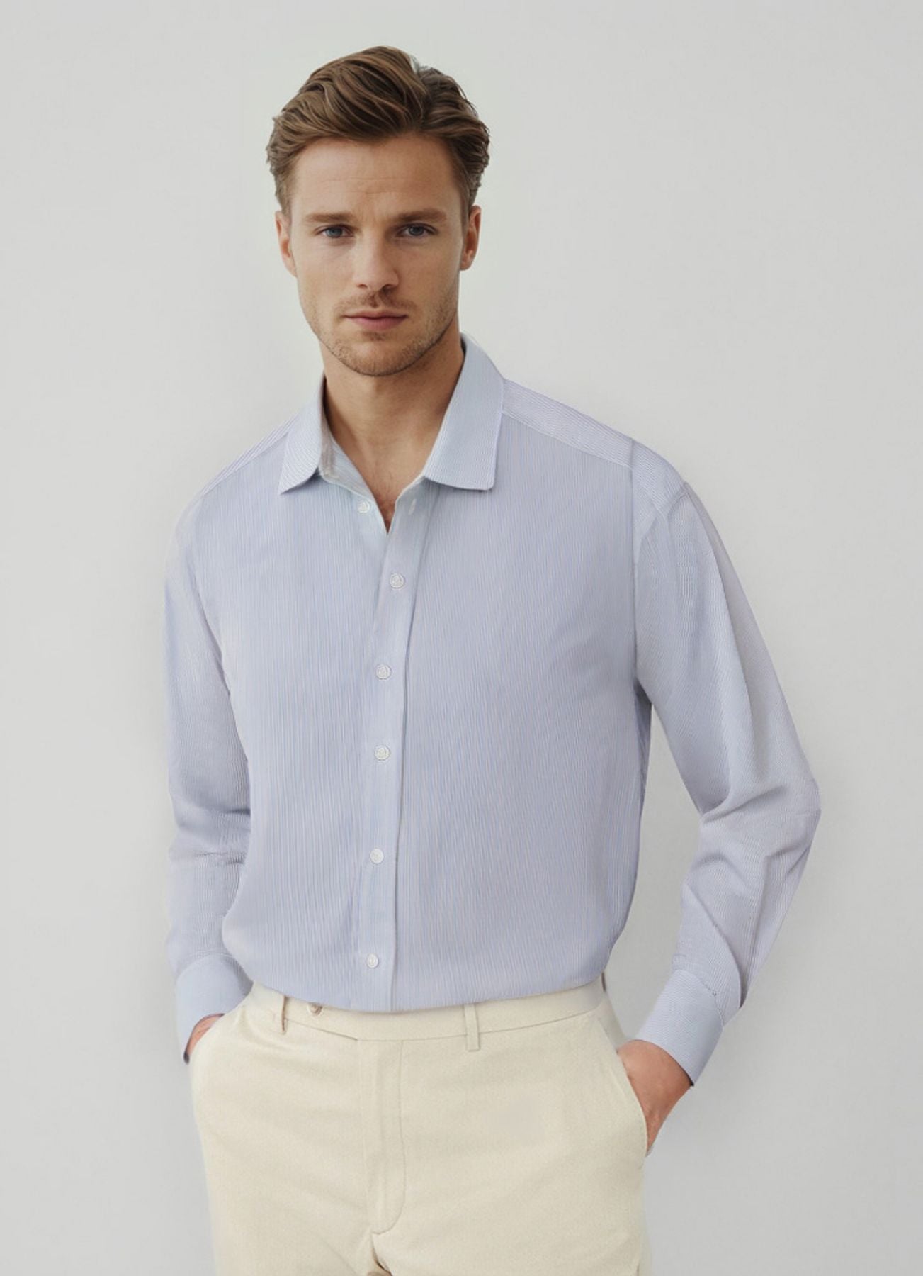 chemise-pour-homme-olivier-bleue-a-rayures-blanches