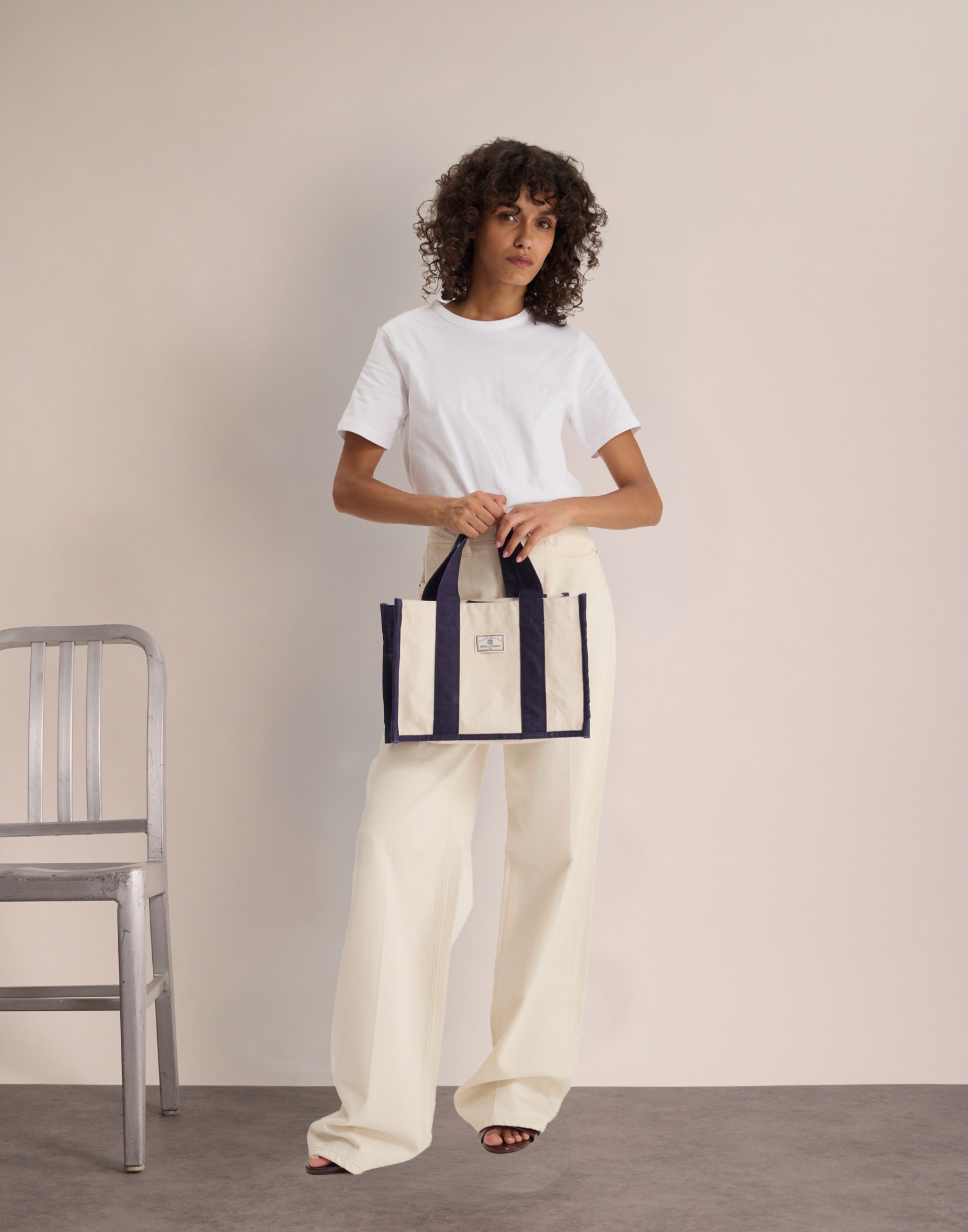 Sac cabas Alicia marine taille S