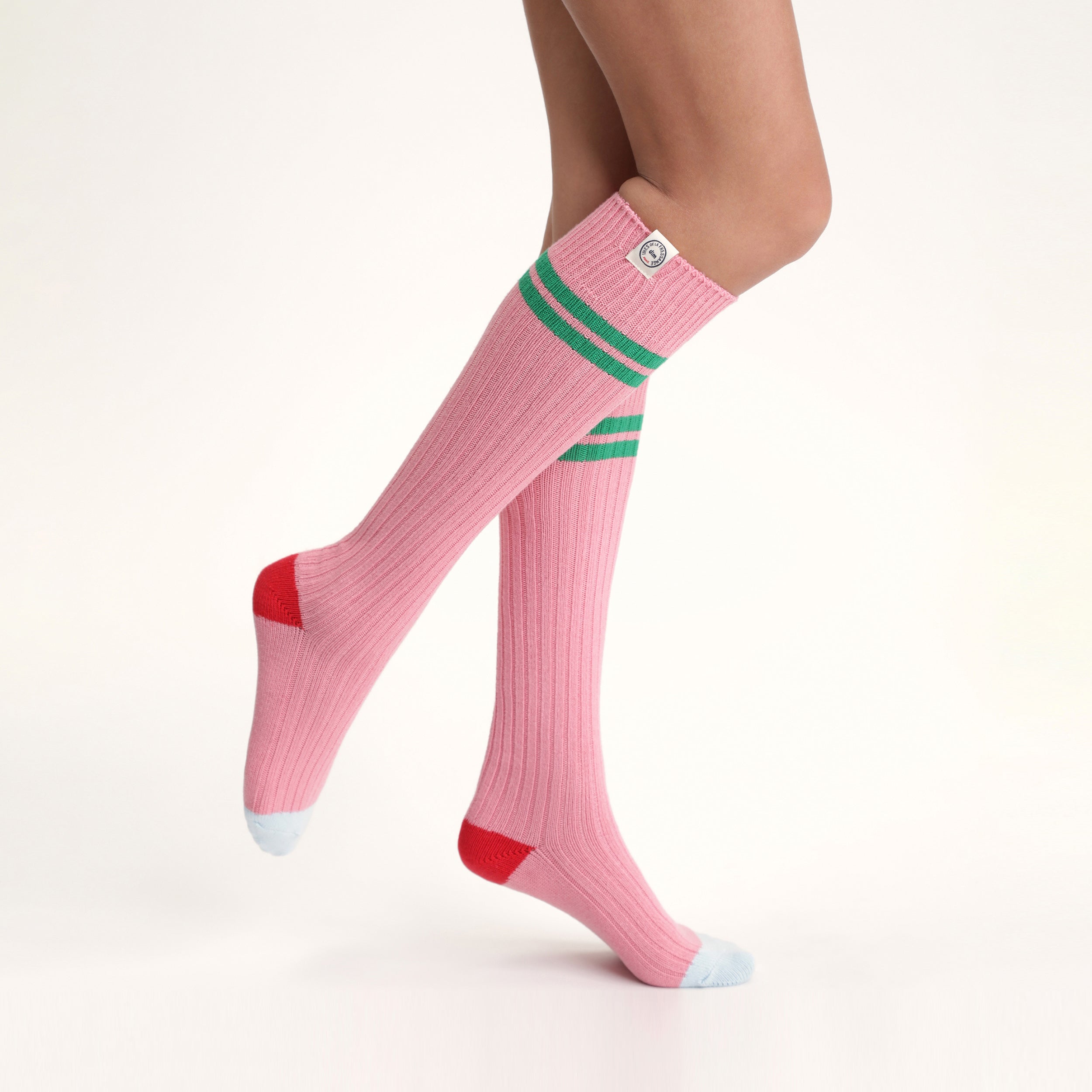 Chaussettes mi-bas côtelés DIM x Ines de La Fressange