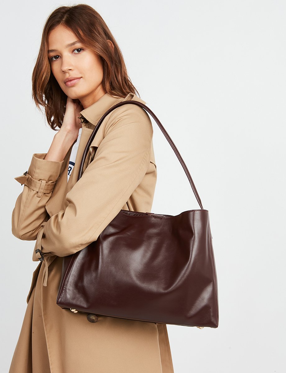Tasche Leonore L Leder bordeaux