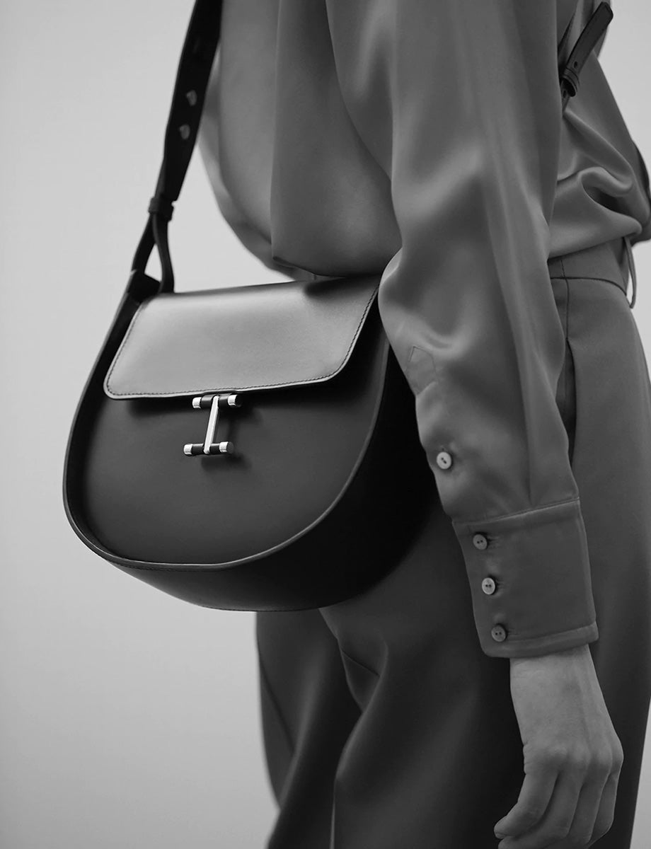 Borsa Senda in pelle nera