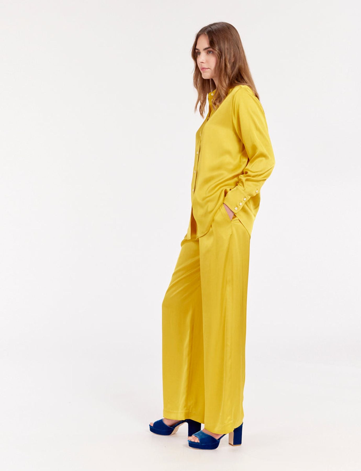 maureen-yellow-buttercup-satin-shirt