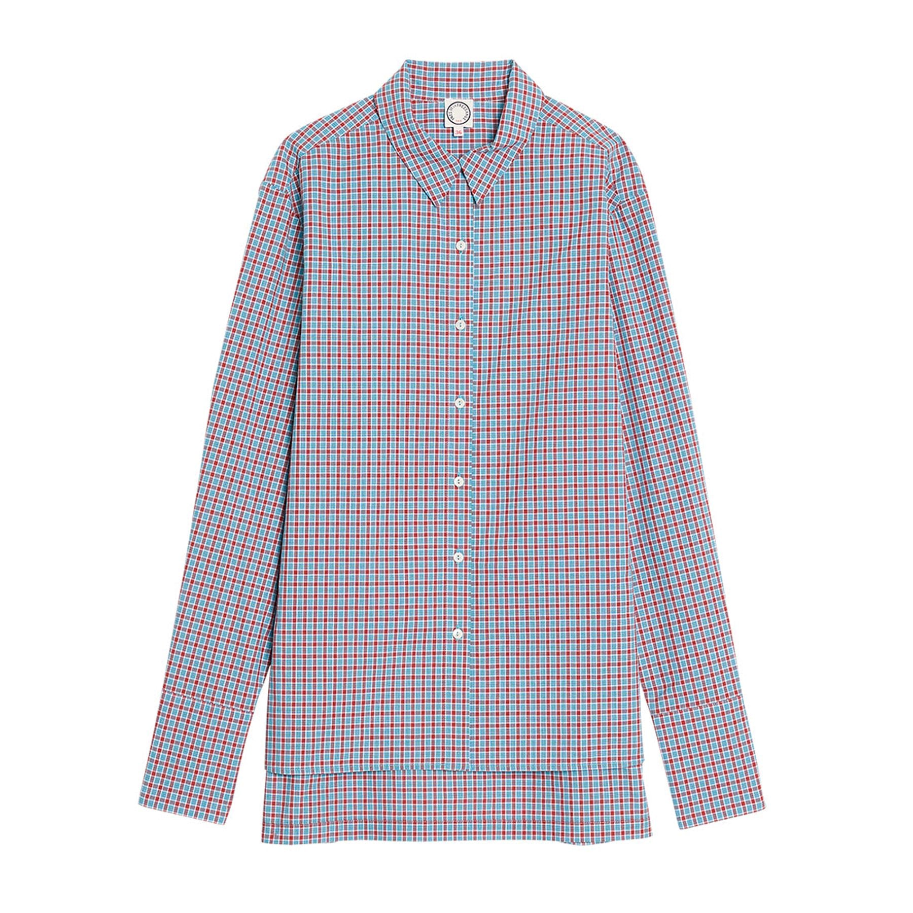 Chemise Falco turquoise à carreaux