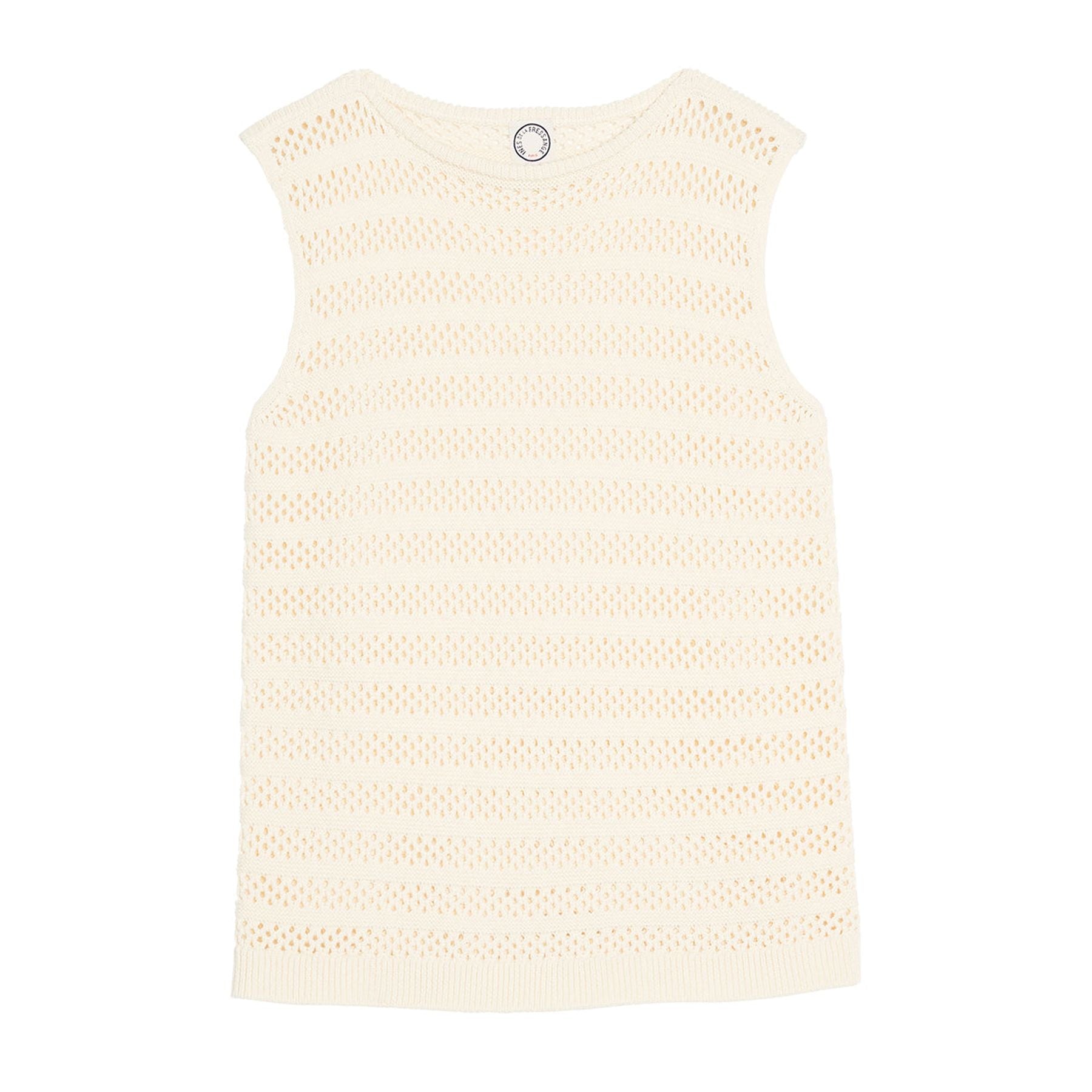 Clovis crochet tank top ecru