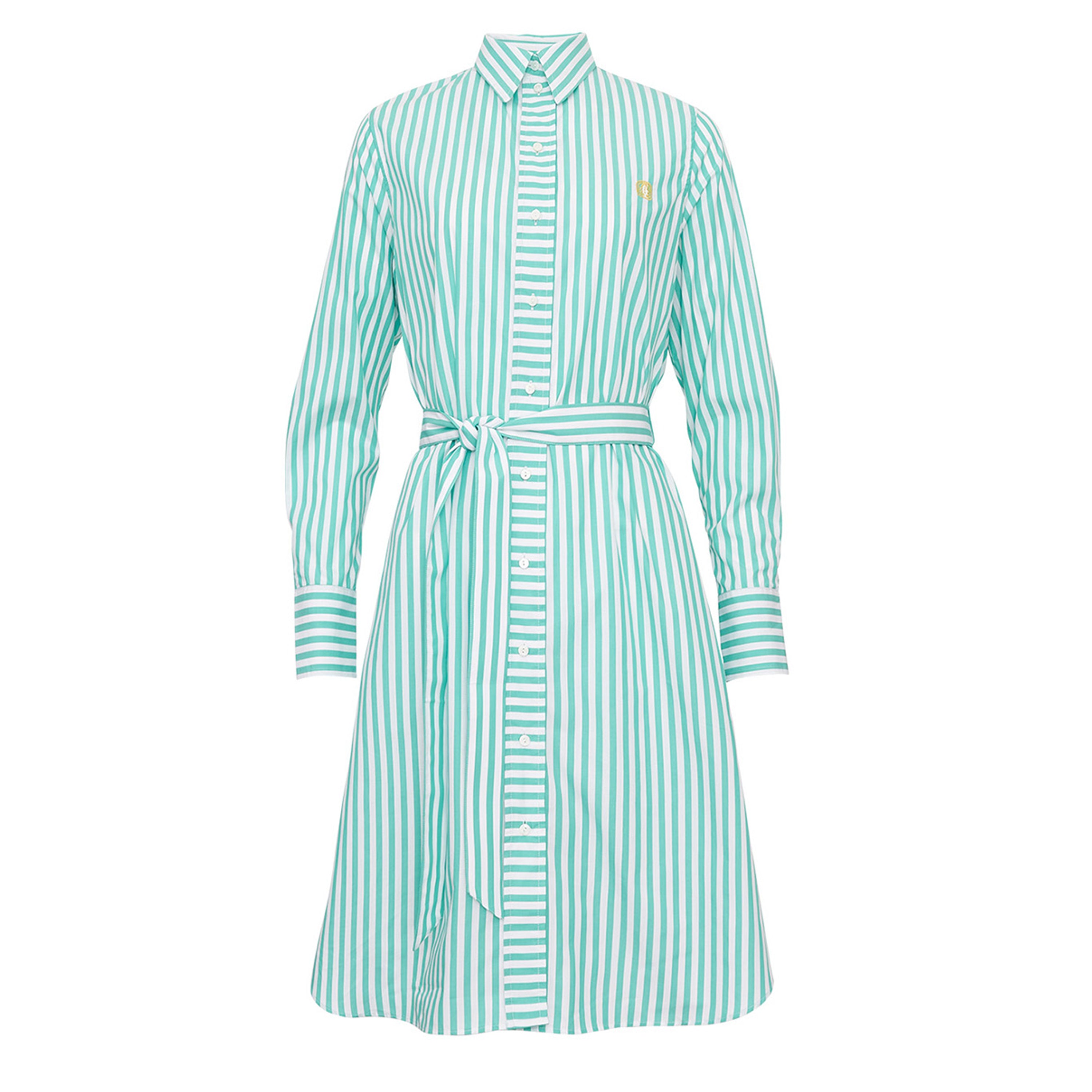 Robe-chemise Amour blanche et turquoise