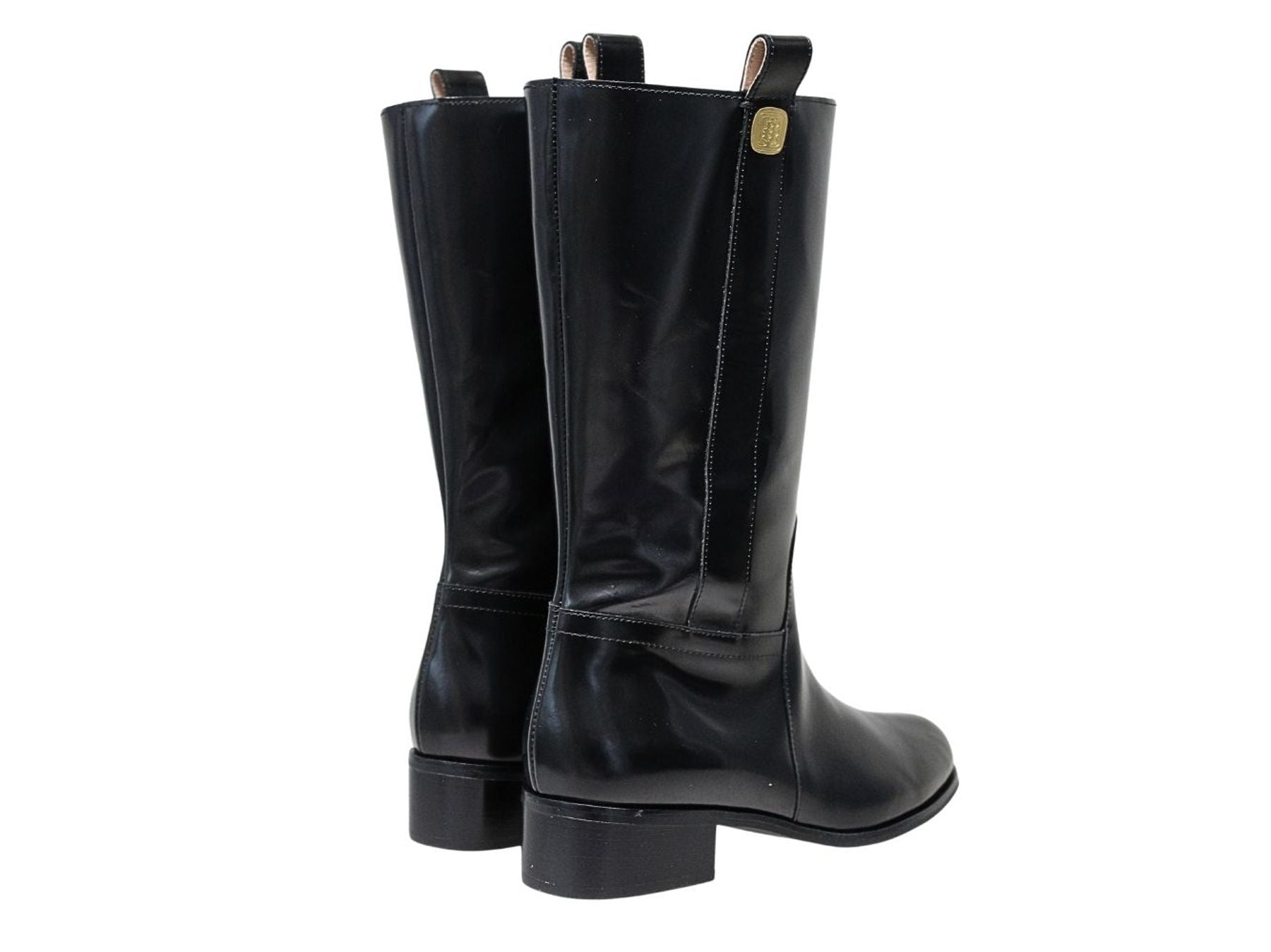 Black Lana boots in smooth leather