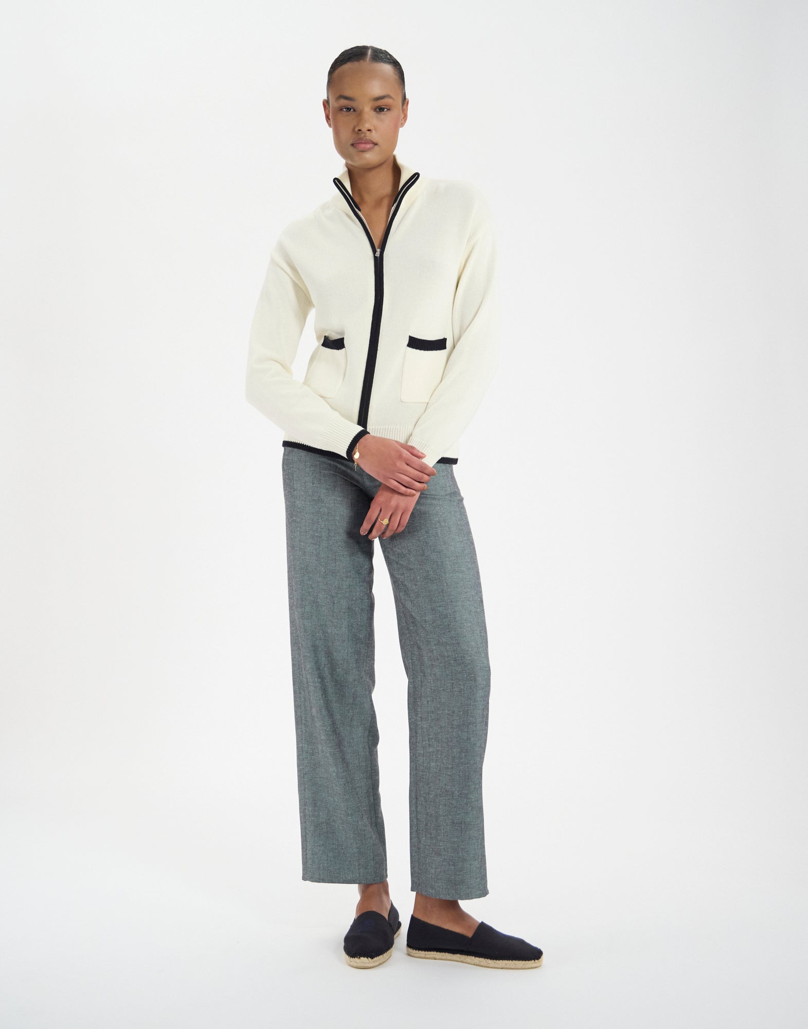 Cardigan Atticus en coton écru