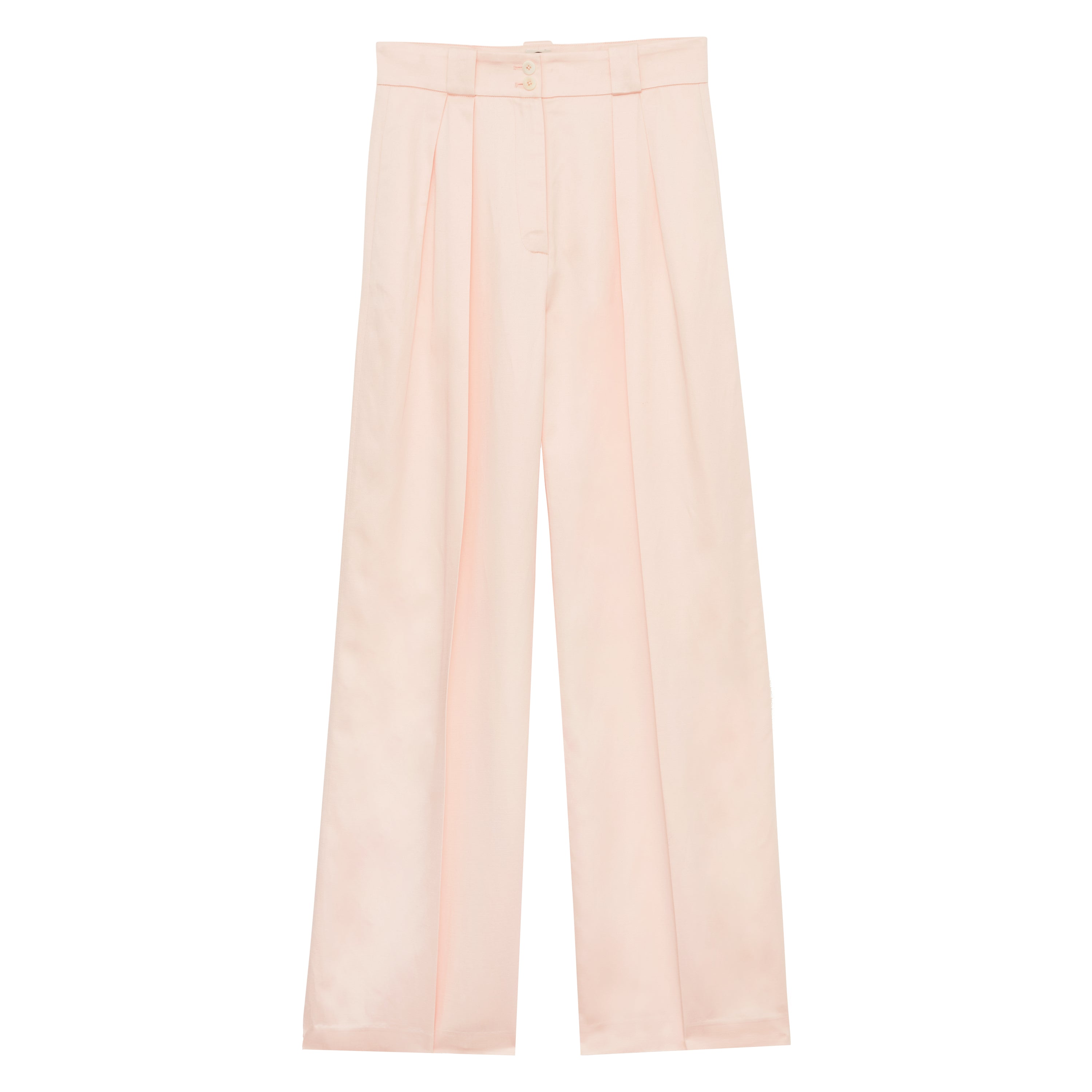 Pantalon Marlène en lin mélangé rose pâle