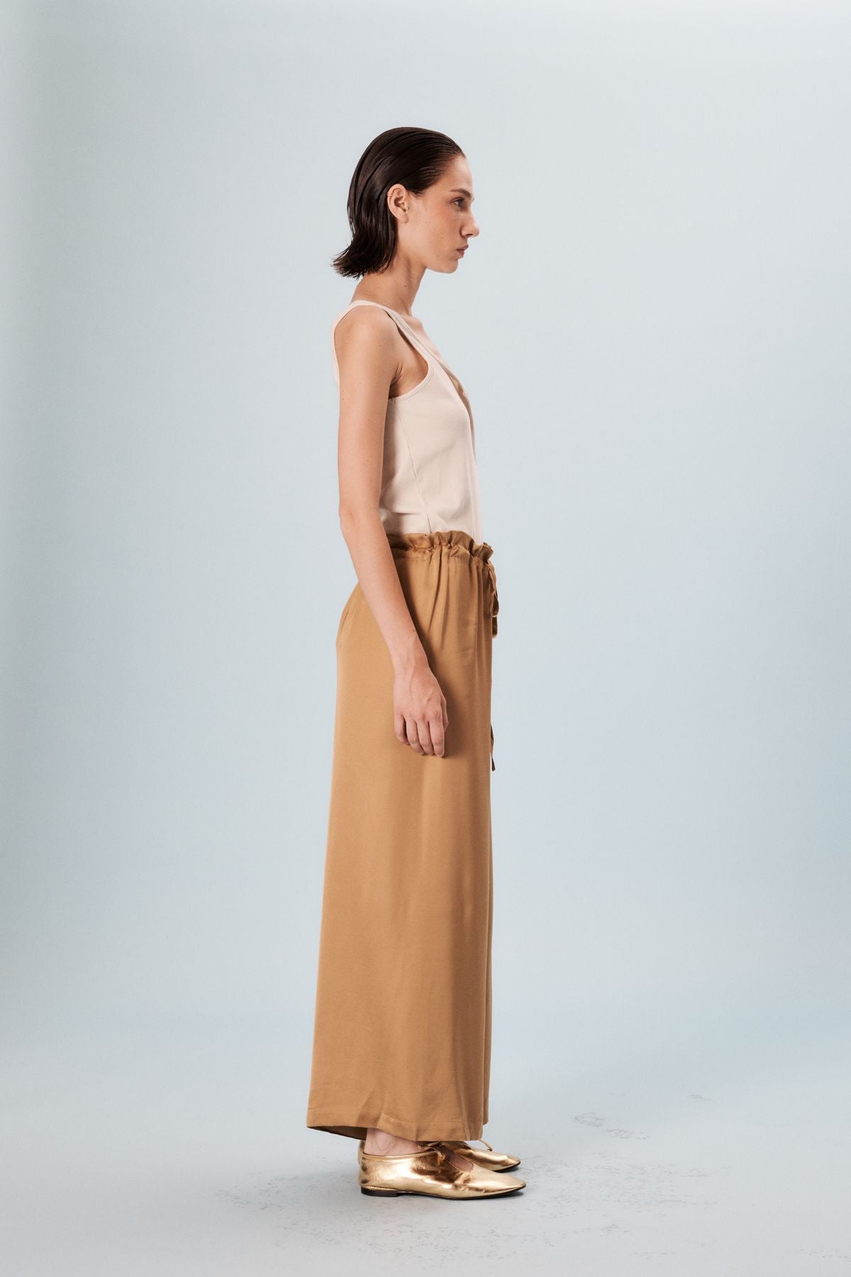 Weite Hose Kurt camel