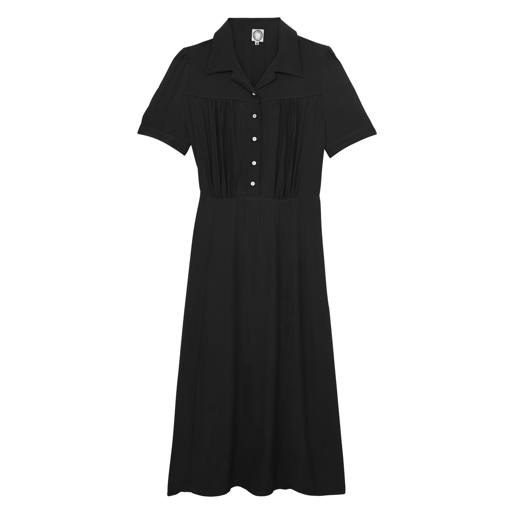 Robe Angèle en lin noir
