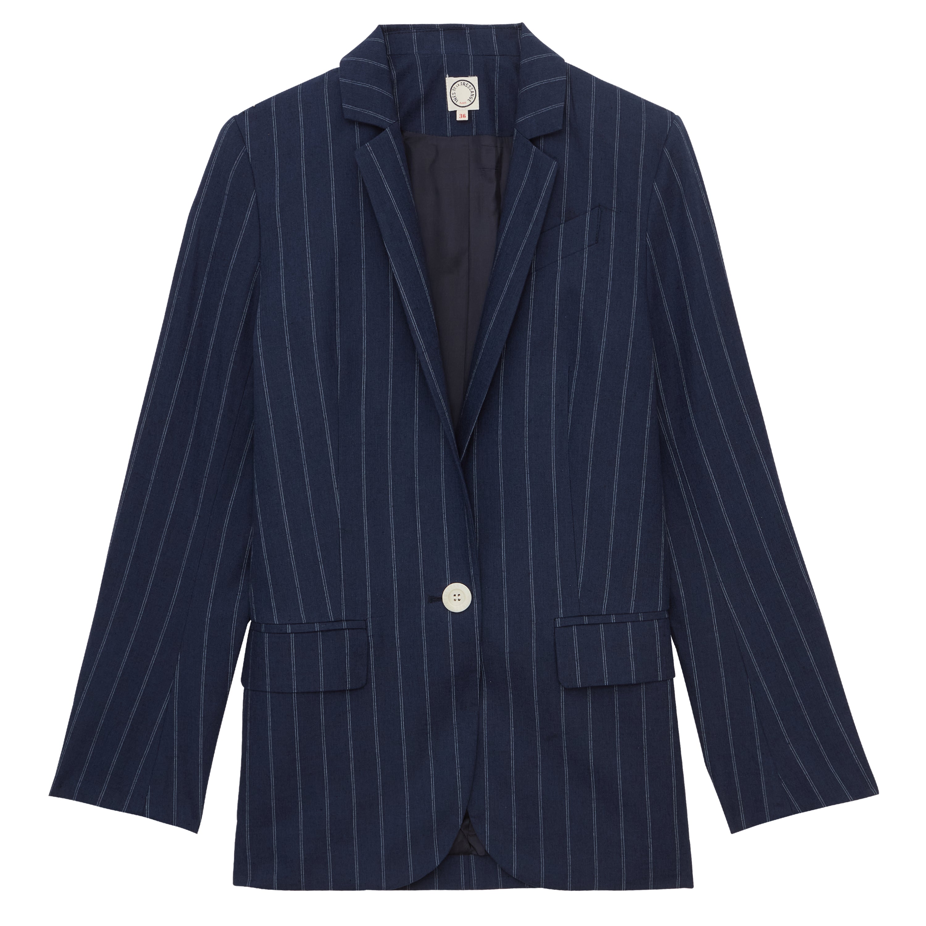 Veste Bruna en lin mélangé marine