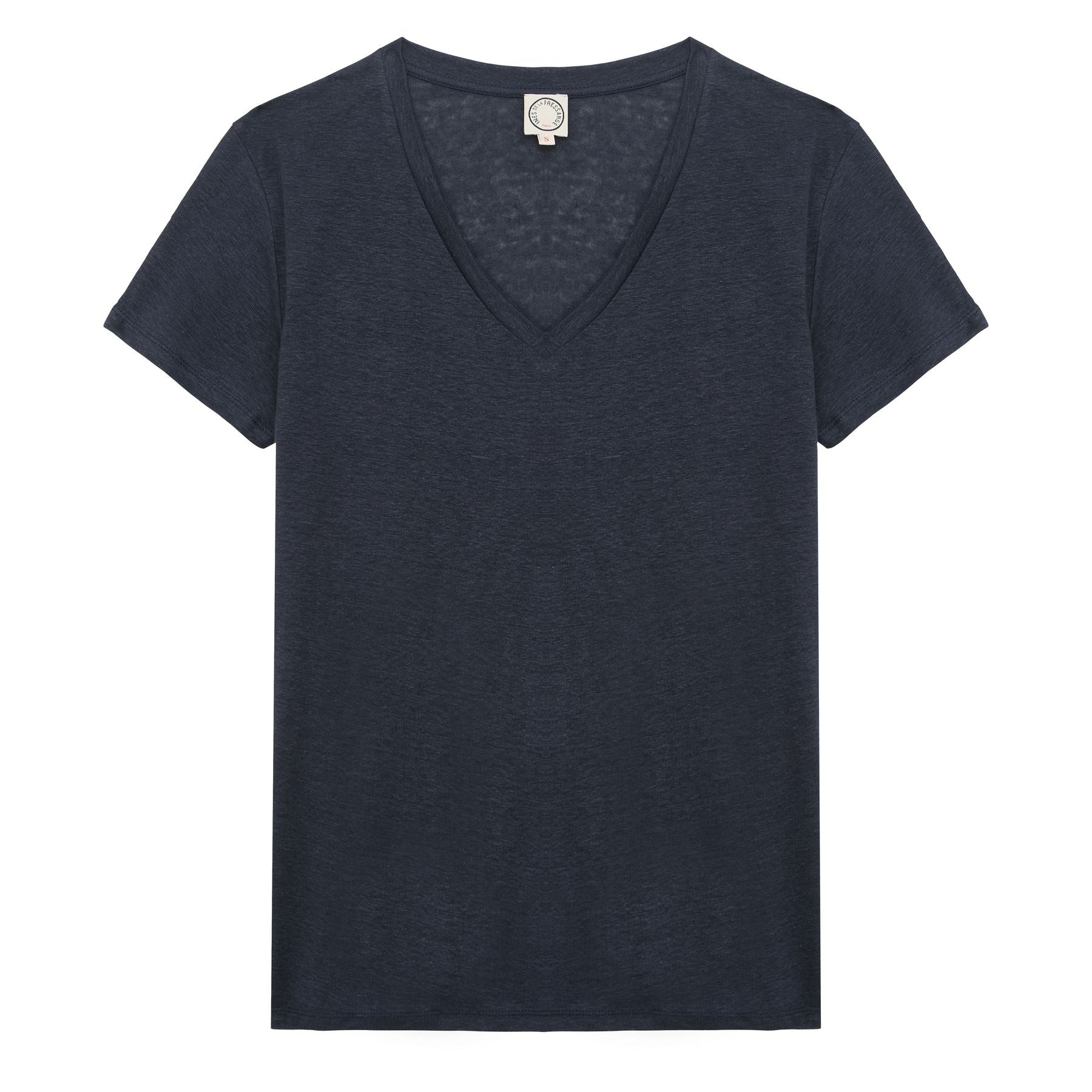 Camiseta Apolline de lino azul marino